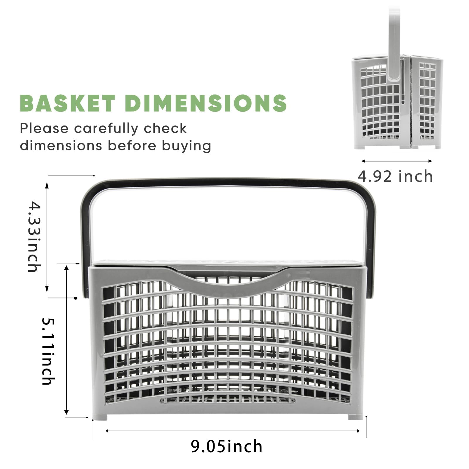 5×4×3 Inch PP Dishwasher Cutlery Basket, Hollow Out Utensil