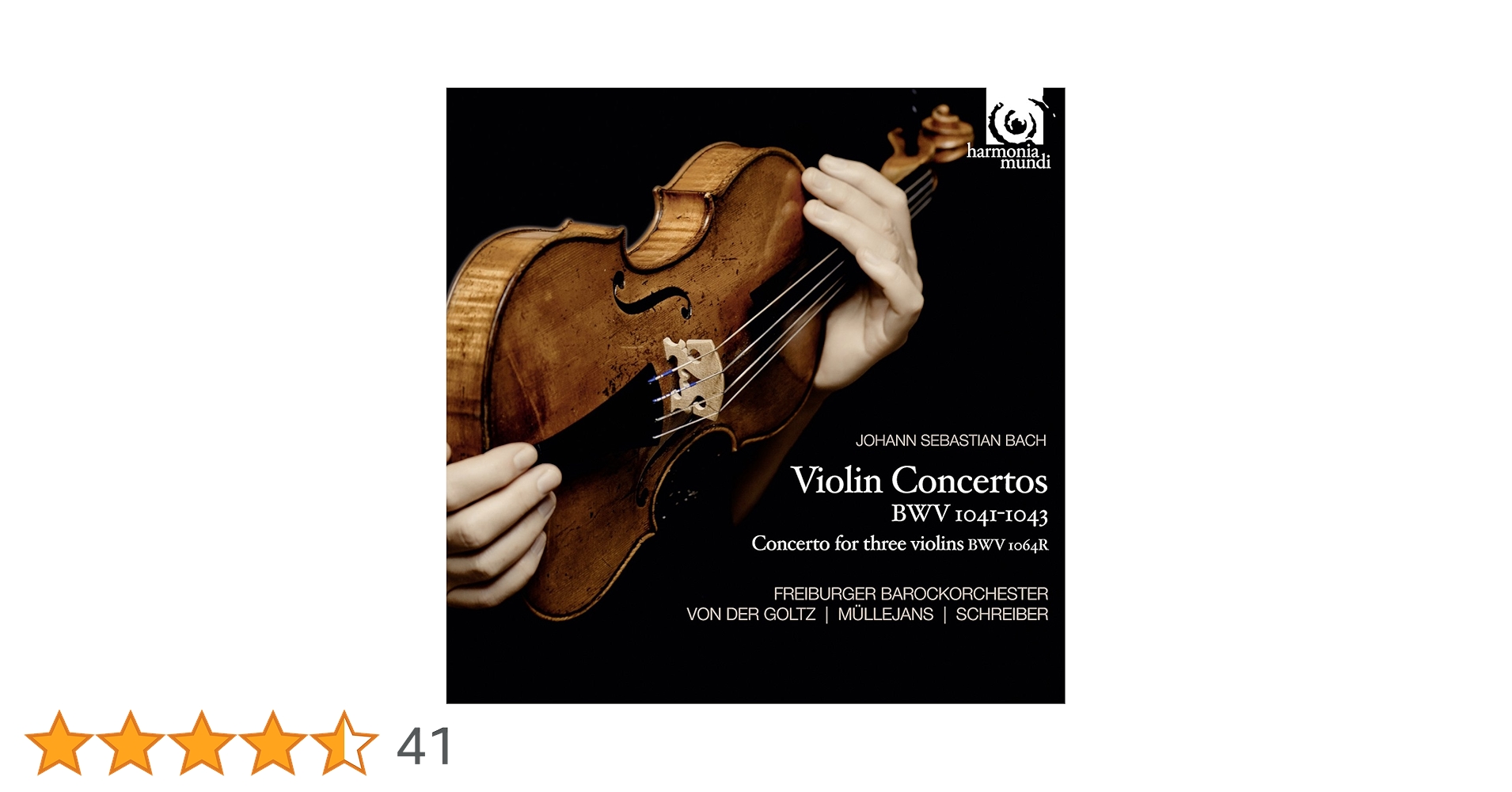 ★☆ 希少！Violin Concertos Amazon.co.jp: Violin Concertos BWV 1041 1043 & 1064: ミュージック