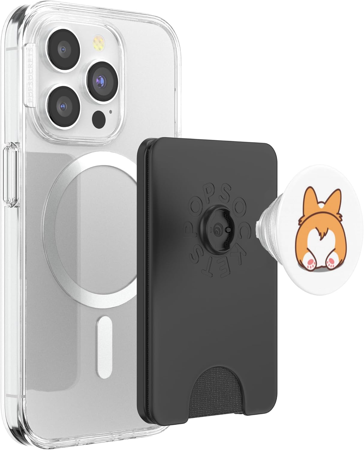 Funny Corgi Butt PopSockets PopWallet for MagSafe