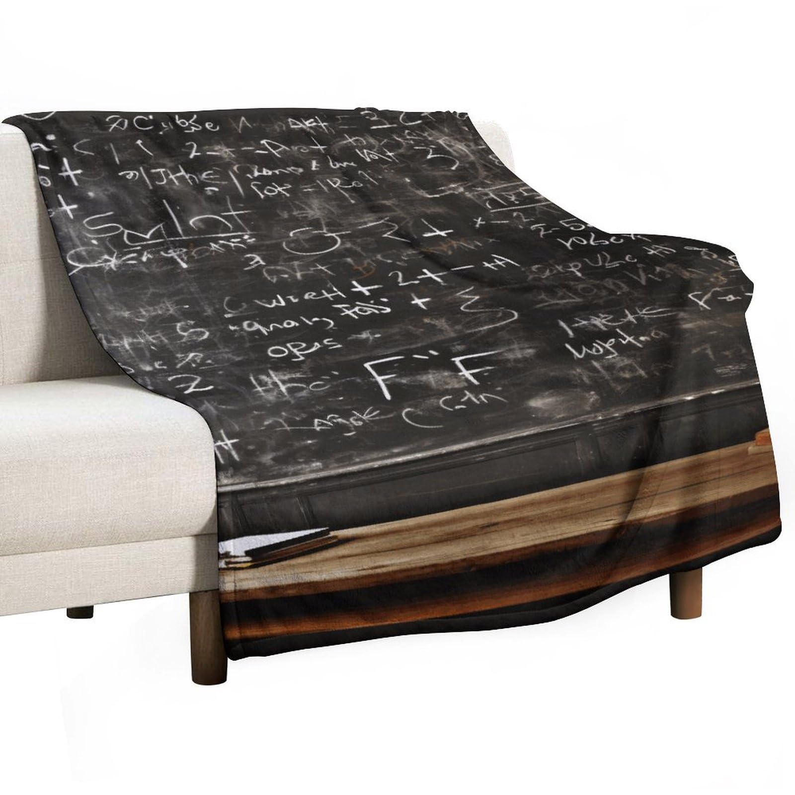 Couverture flanelle tableau noir pour vos soirées cocooning sur le canapé