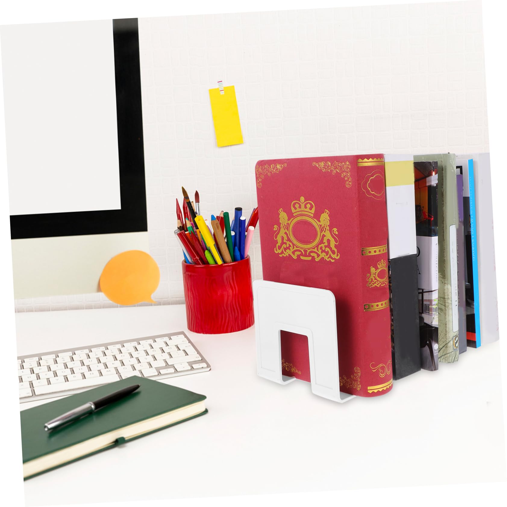 Veemoon 2 Pezzi Organizzatore Libri Multifunzionale Decorativo per Documenti e Libri per Ufficio e Studio Design Elegante per Scrivania con Scomparti