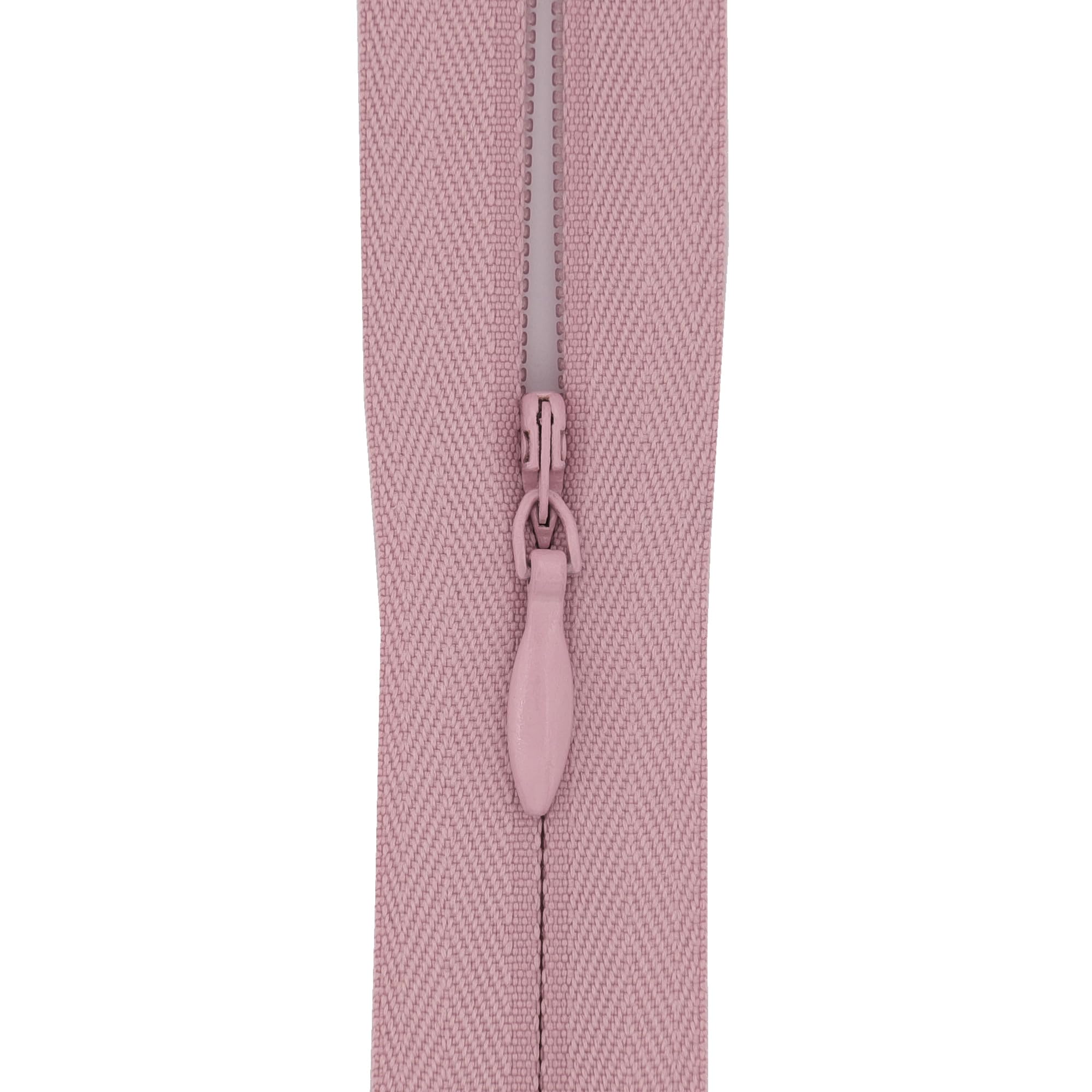 Y-Connection Muted Rose Pink #3 Woven Tape Invisible Zip (Close End), 18 Inch (45Cm) For Skirts, Dress Side-Seams & Small Lumbar Cushions - Professional Nylon Coil Zips For Sewing & Dressmaking-1 Zip (Muted Rose Pink)