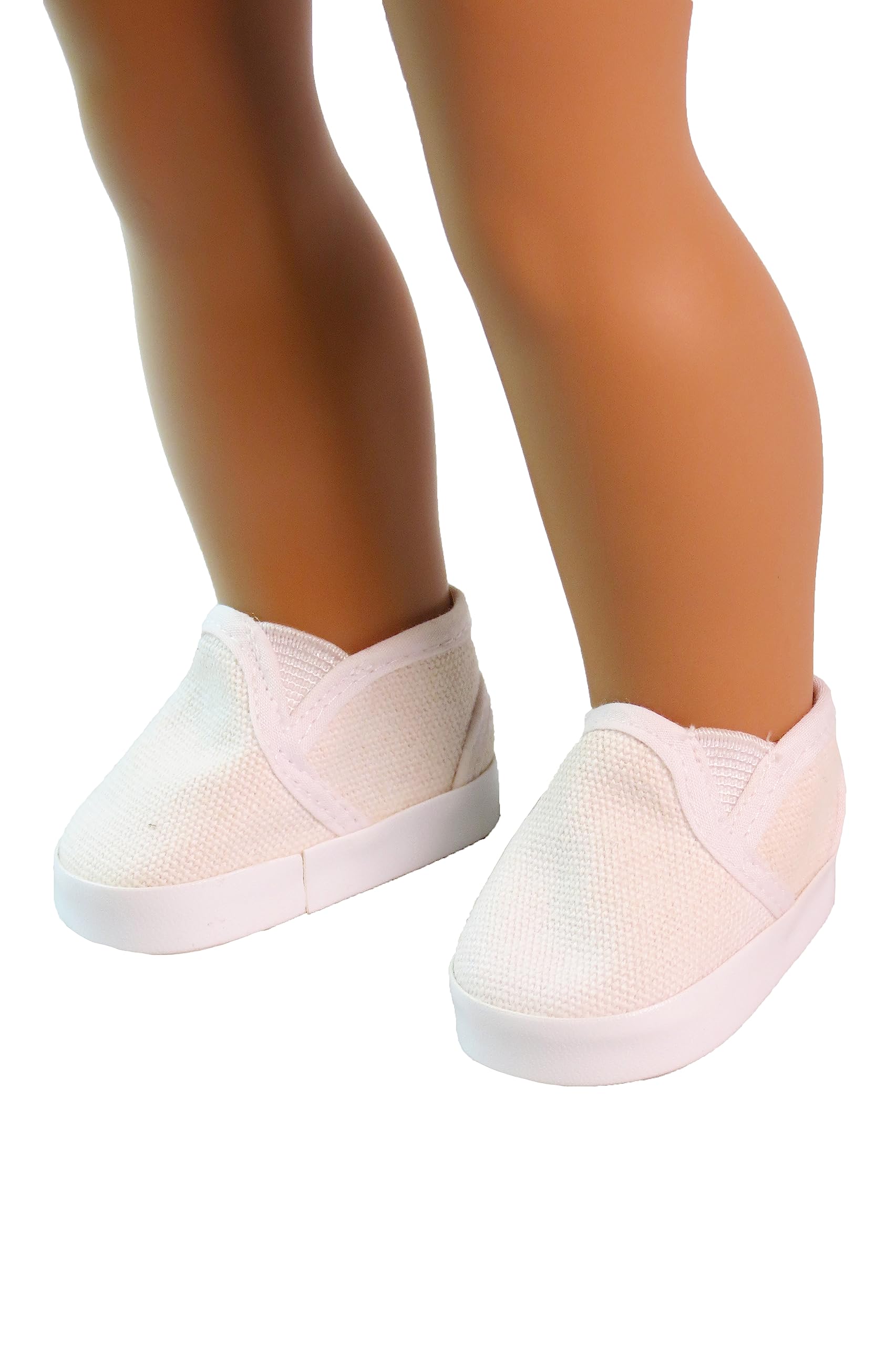 American Fashion World Red White and Blue Canvas Slip-Ons for 18-Inch Dolls | 3 Pack | Premium Quality & Trendy Design | Dolls Shoes | Shoe Fashion for Dolls for Popular Brands