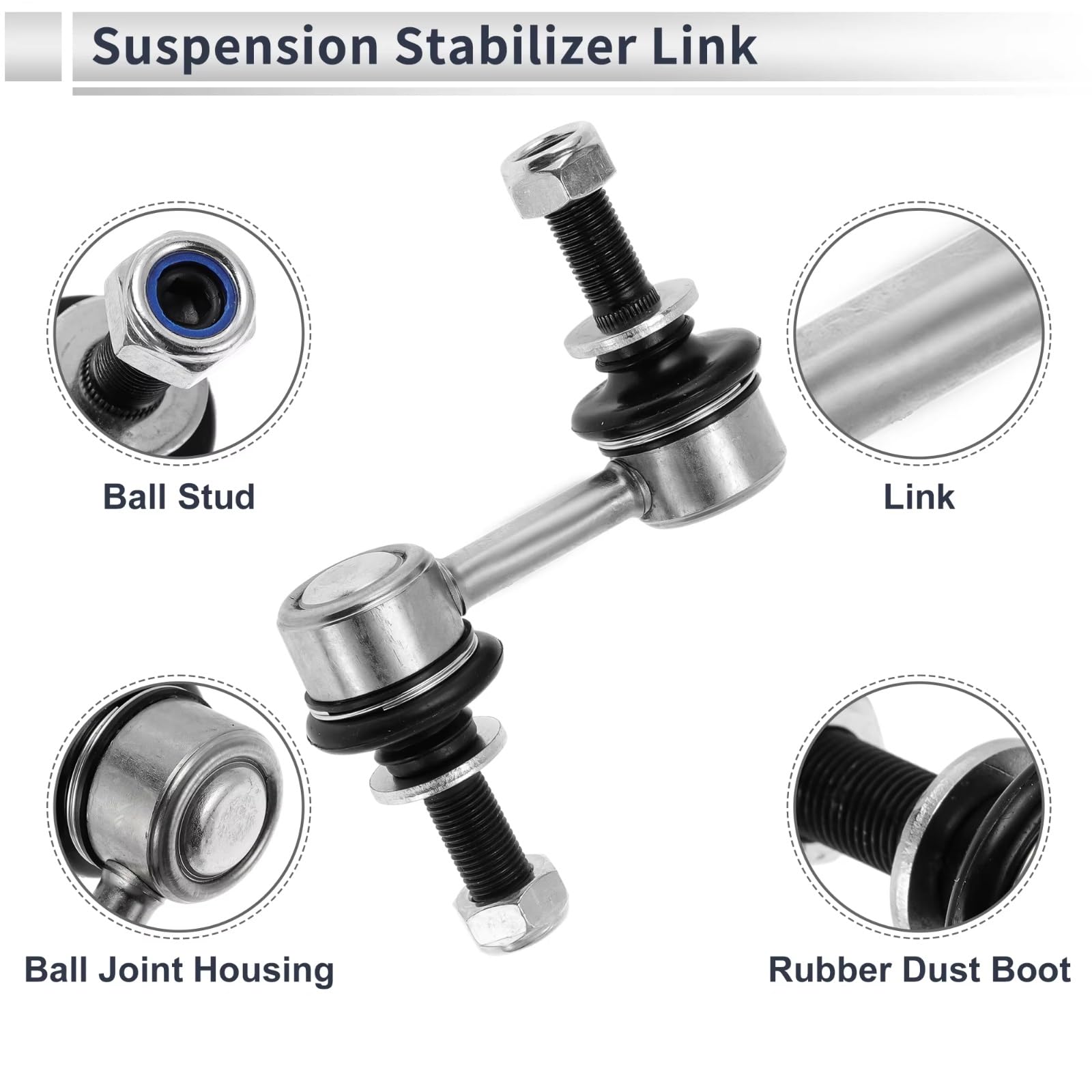 Kit de 2 bieletas de Barra estabilizadora Delantera K750084 Compatible con Subaru para B9 Tribeca 2006 2007 y XV Crosstrek 2013 2014 2015.