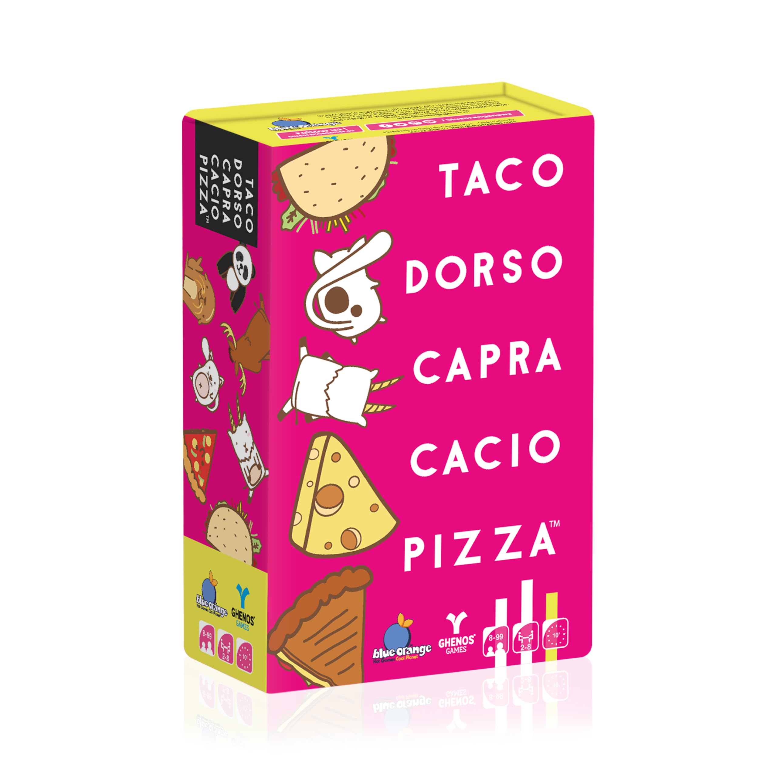 Taco Dorso Capra Cacio Pizza - Gioco di carte - Gioco Competitivo per Adulti e Bambini dagli 8 Anni - 2-8 Giocatori - Durata 10min - Edizione Italiana