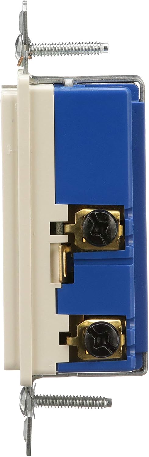 Eaton TR7736LA 3-Wire Receptacle Combo Nightlight with Tamper Resistant 2-Pole, Light Almond