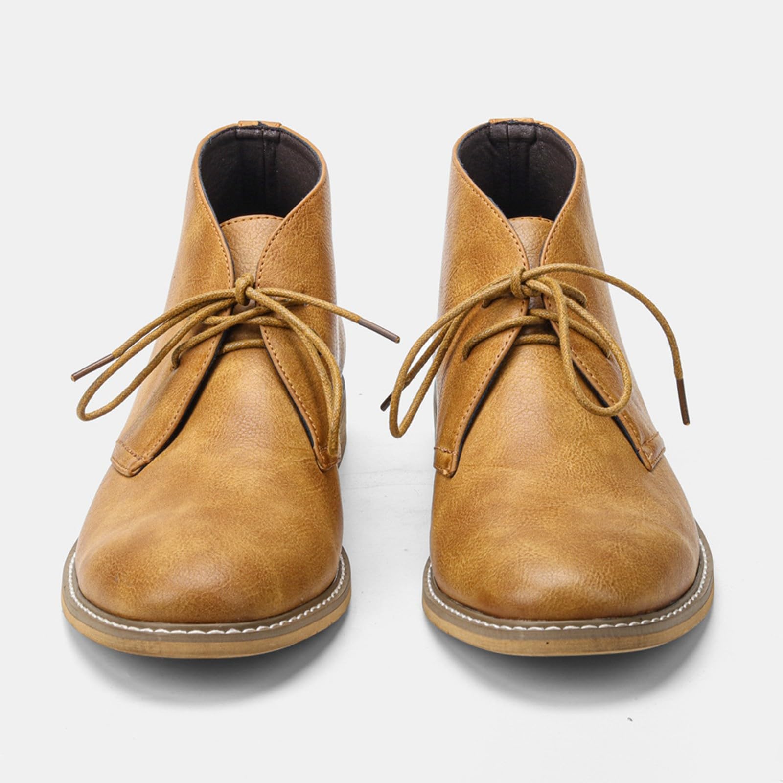 Botas de Cuero Vintage para Hombres Zapatos Tradicionales clásicos con Desgaste Deportivas Hombre Eco Zapatillas Vestir