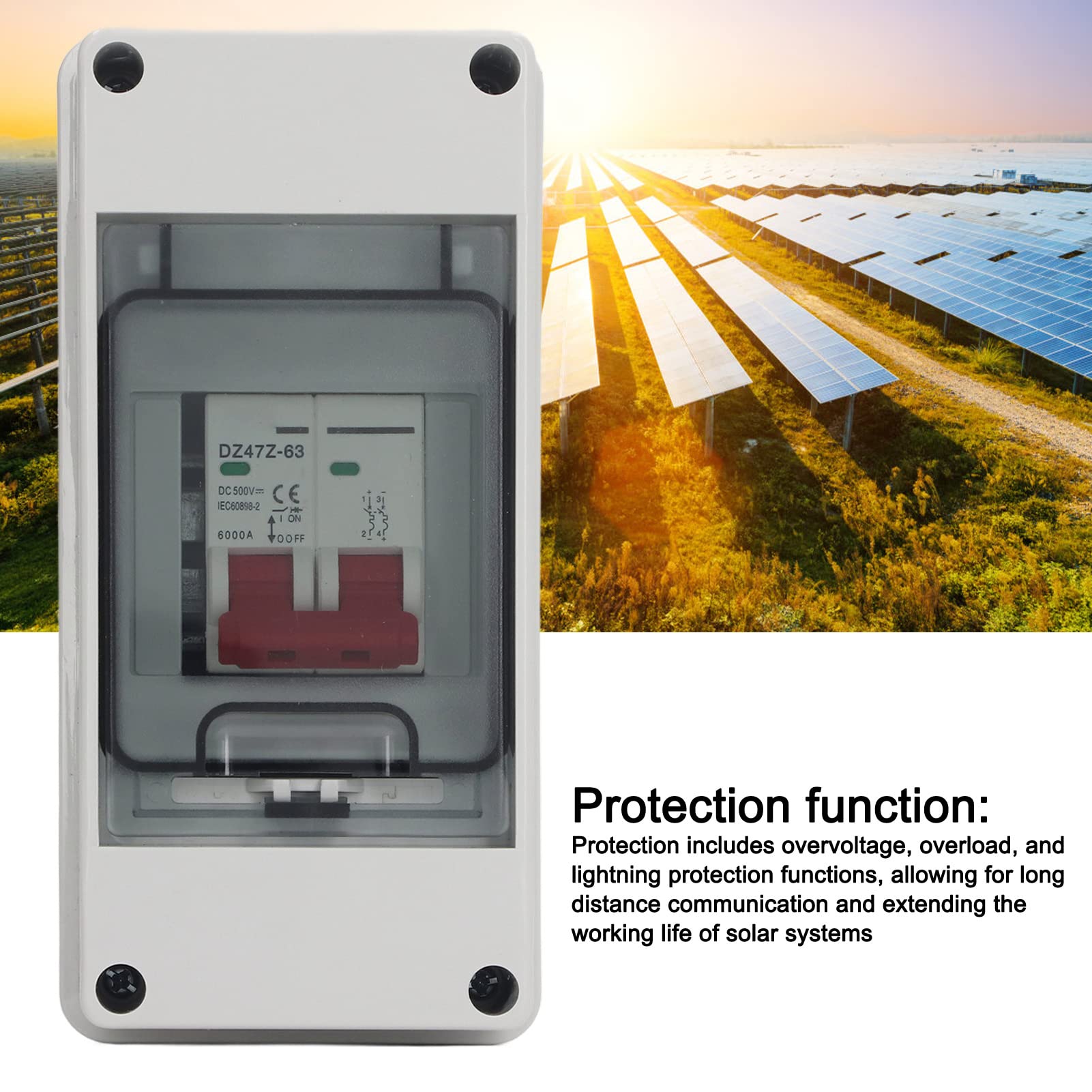 Interrupteur Sectionneur Photovoltaïque 500V, IP65 Étanche pour