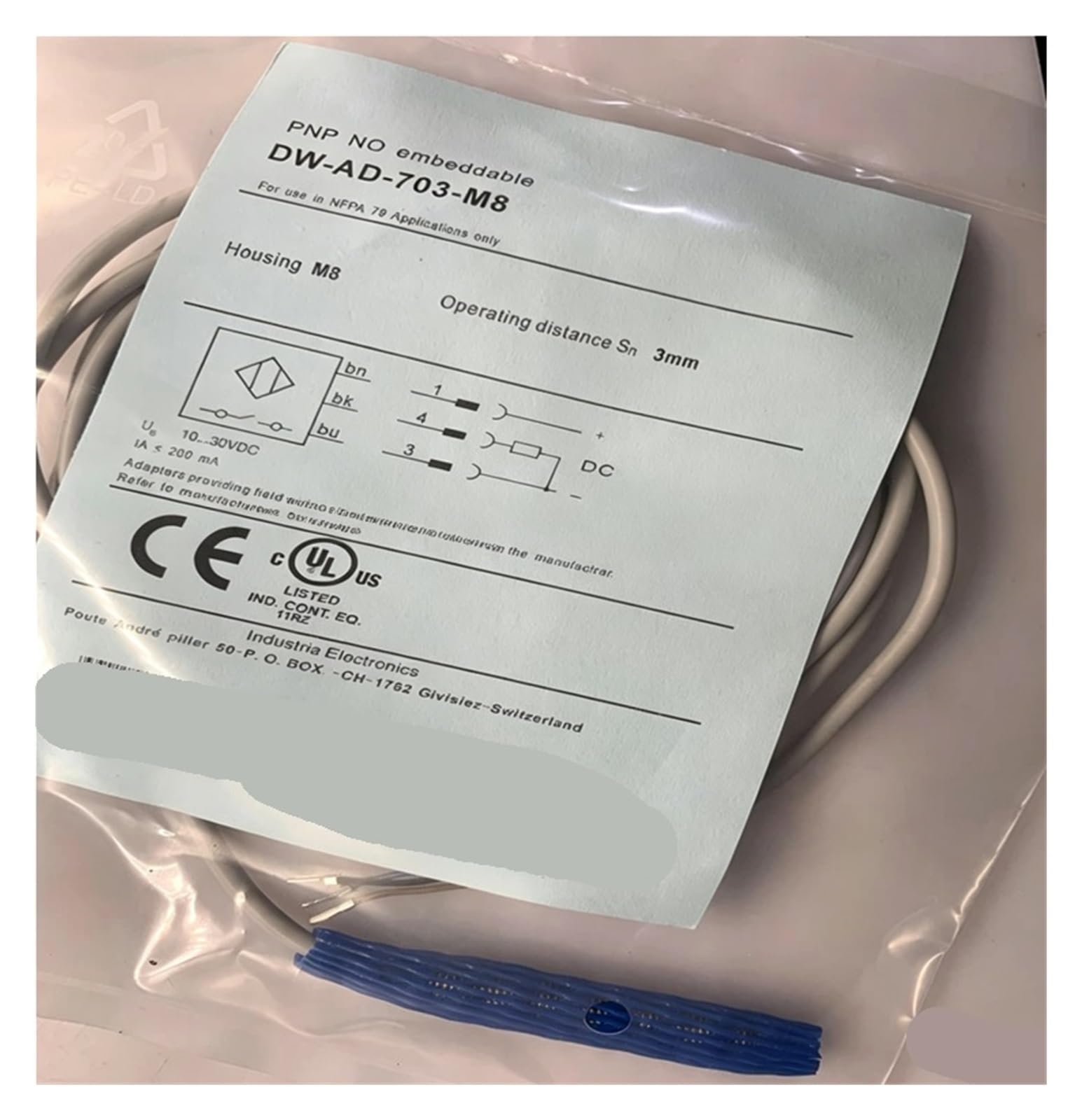 CJKXPZMH 1pcs Proximity switch DW-AD-701-M8 DW-AD-702-M8 DW-AD-703-M8 DW-AD-711-M8 sensor(DW-AD-703-M8)
