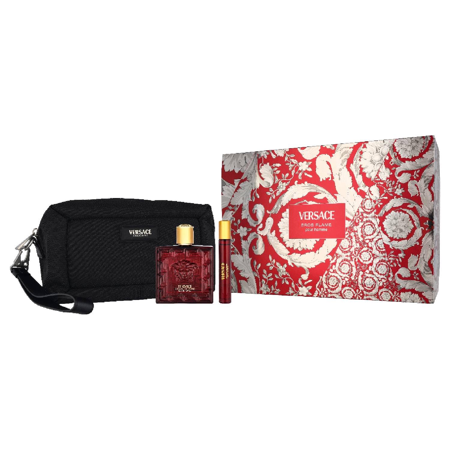 Versace Eros Flame Coffret cadeau Eau de parfum 100 ml Eau de parfum 100 ml Vaporisateur de voyage et trousse de toilette