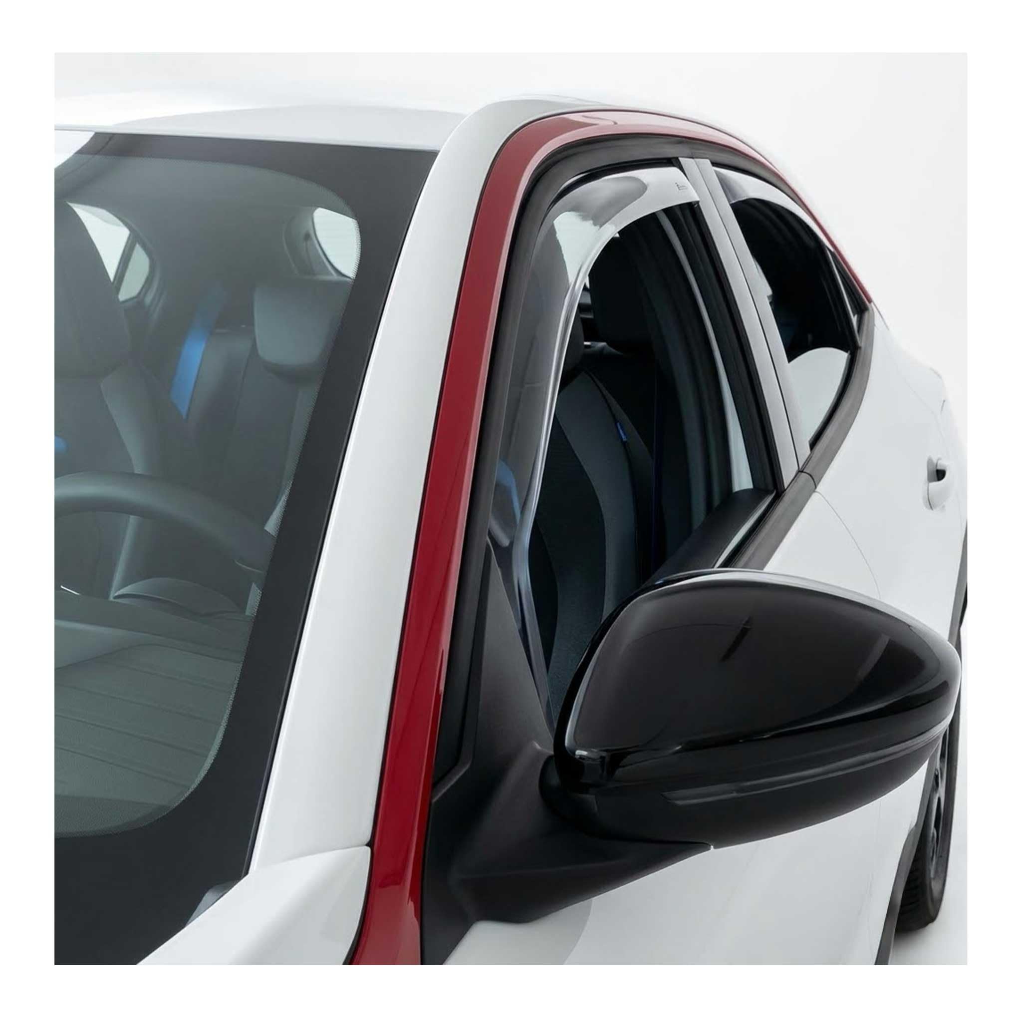 OMAC Deflettori Aria Regenabweiser compatibile con Opel Mokka B 2021-2025 Dunkel Acrilico 4tlg