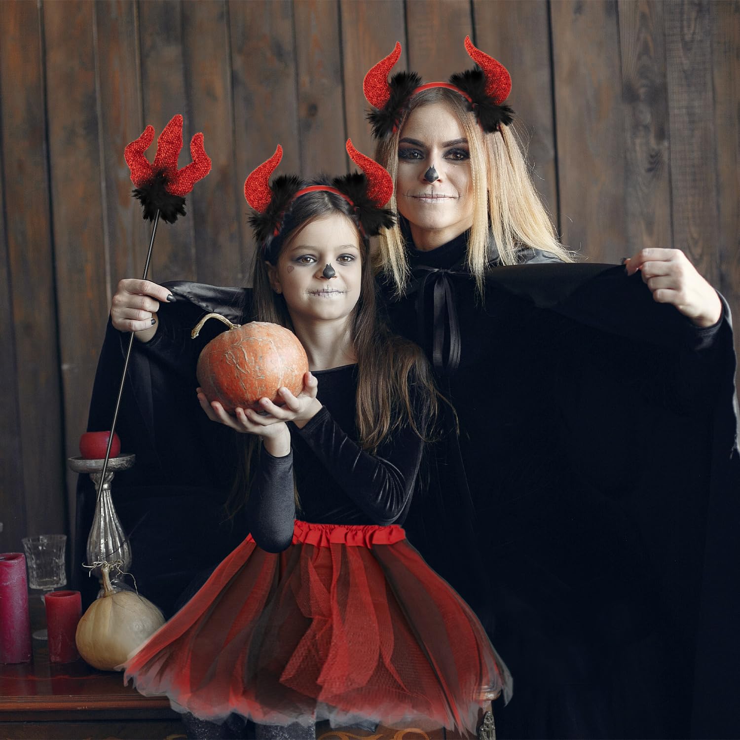 ALLY-MAGIC Children's Devil Costume 3PCS Kids Red Devil Costume Set Include Devil Horns Headband - Image 4