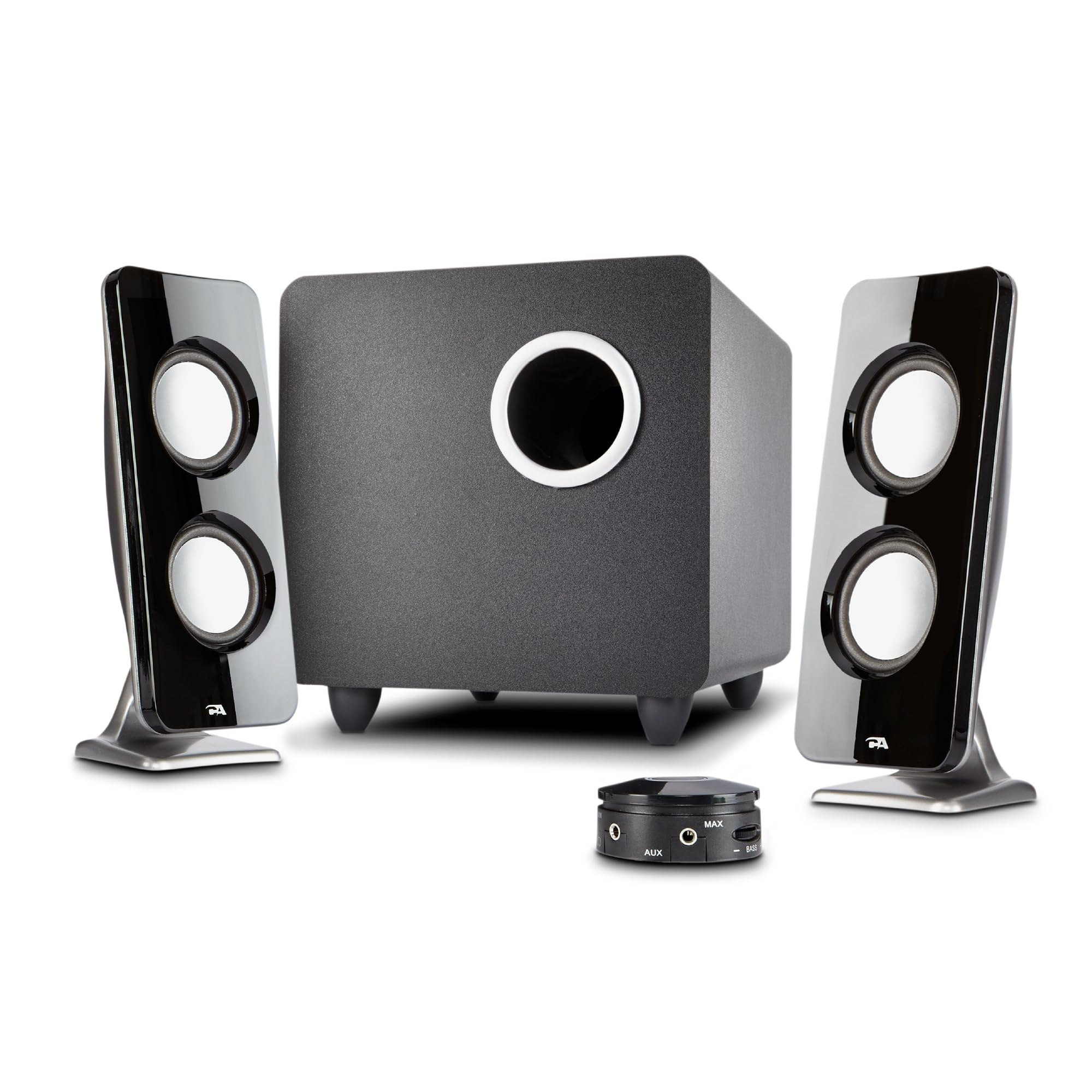 Cyber Acoustics CA-3610 2.1 Multimedia Speaker System with Subwoofer, 62 Watts Peak Power, Strong Bass, Perfect for Music, Movies, and Games