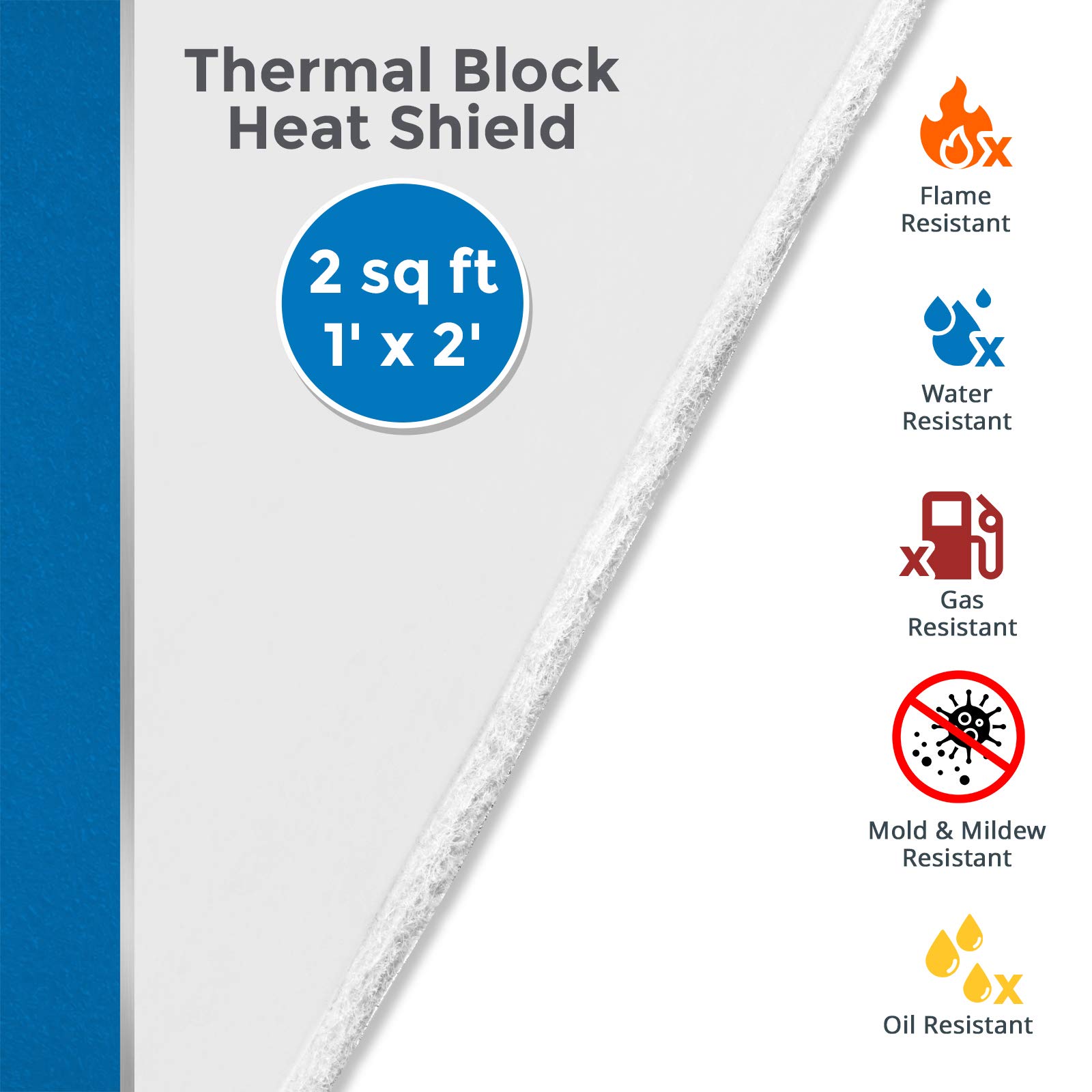 Amazon.com: Second Skin Thermal Block - Automotive Heat Shield - Reflective  Aluminum, Insulation u0026 Adhesive (8 sq ft, 4 sheets, Flat Foil) - Made in  USA : Automotive