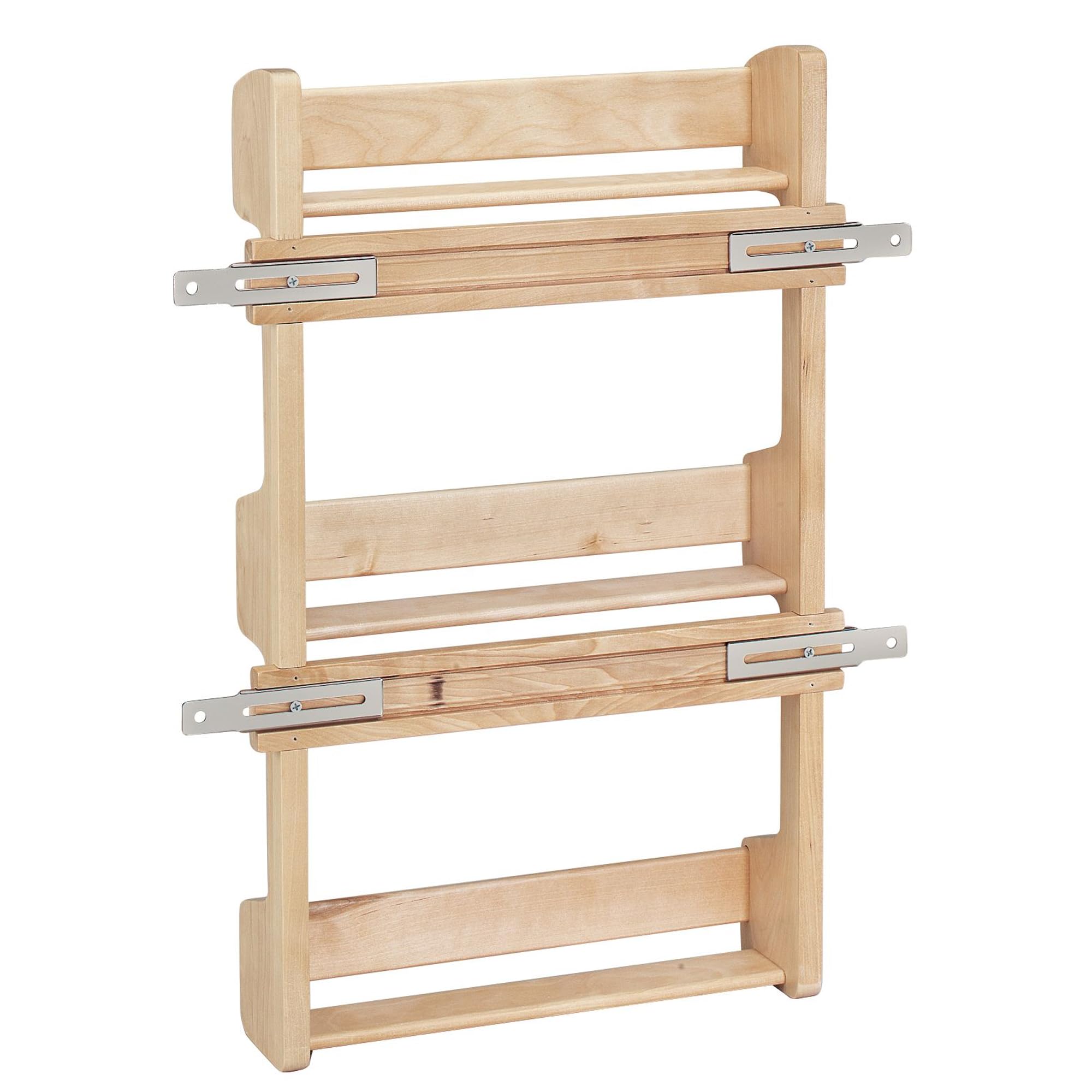 Rev-A-Shelf - 4SR-15 - Mały uchwyt na drzwi szafki drewniany 3-półkowy stojak na przyprawy