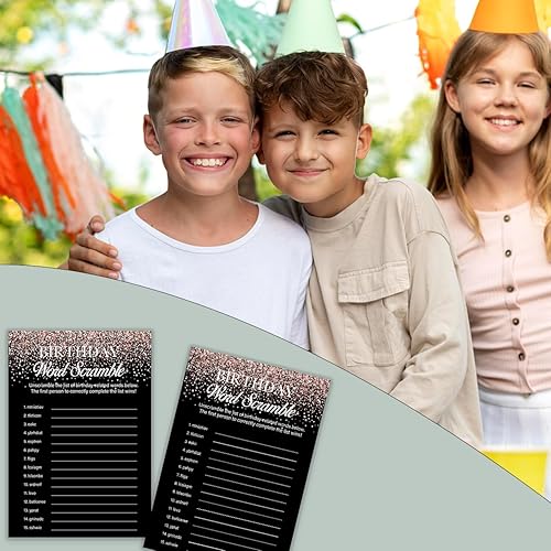 Miniatura 5 de Tarjetas de juego de fiesta de cumpleaños para adultos, suministros de cumpleaños para niñas, actividad, decoraciones, paquete de 20