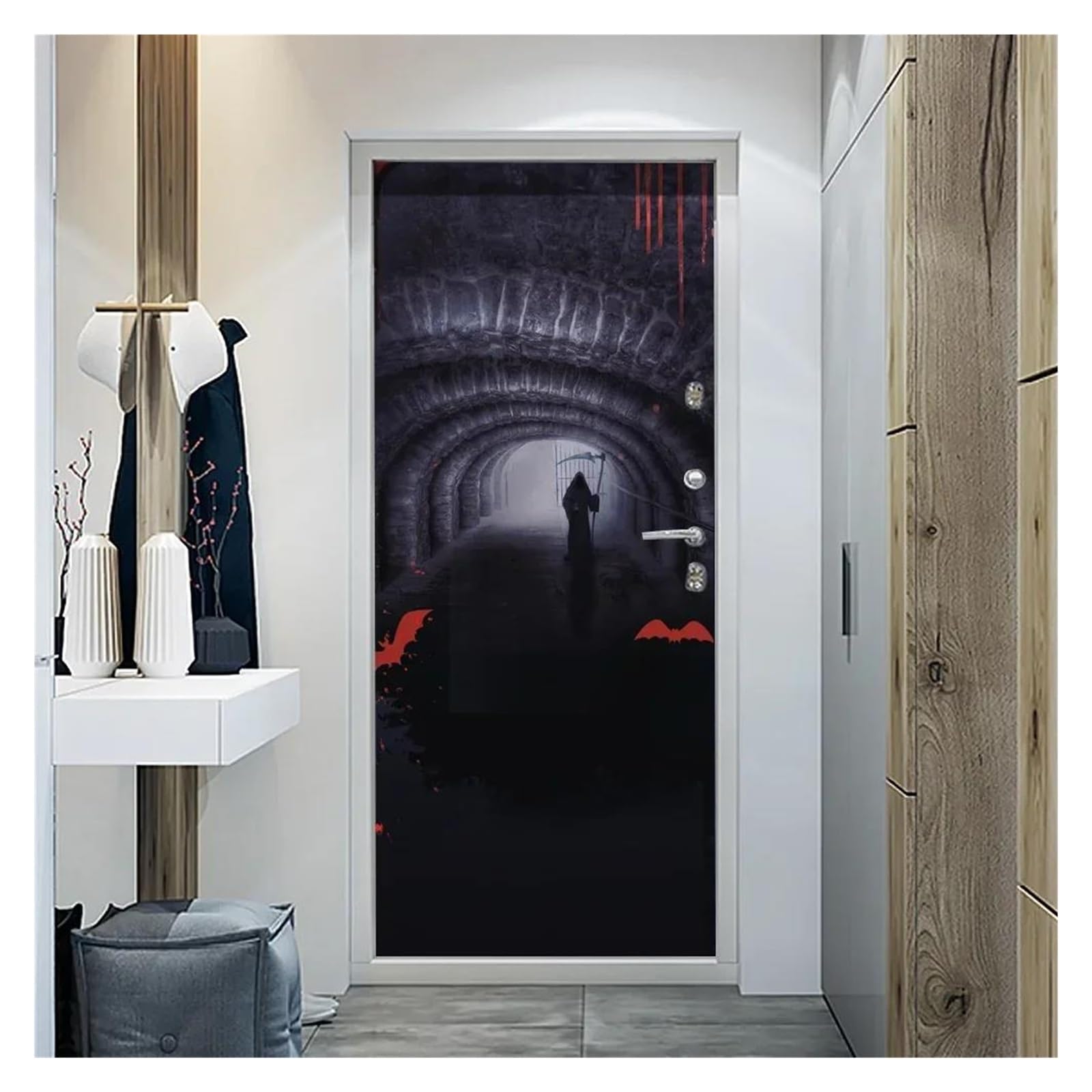 Sticker Halloween autocollant pour porte : décorez la chambre enfant sans abîmer les murs
