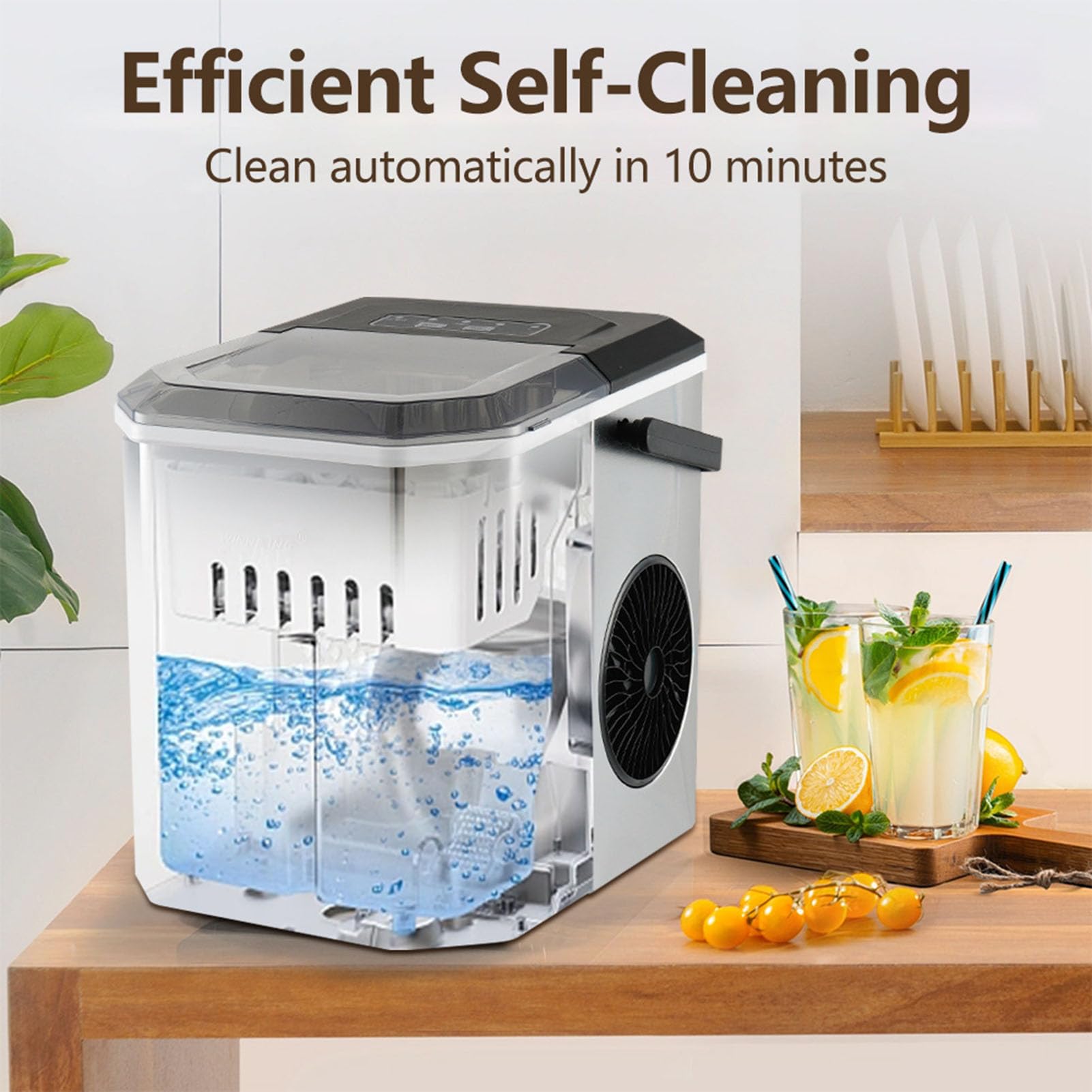 Small Ice Maker WIE Countertop Ice Maker - 26lbs/24H, 9 Bullet Ice ...