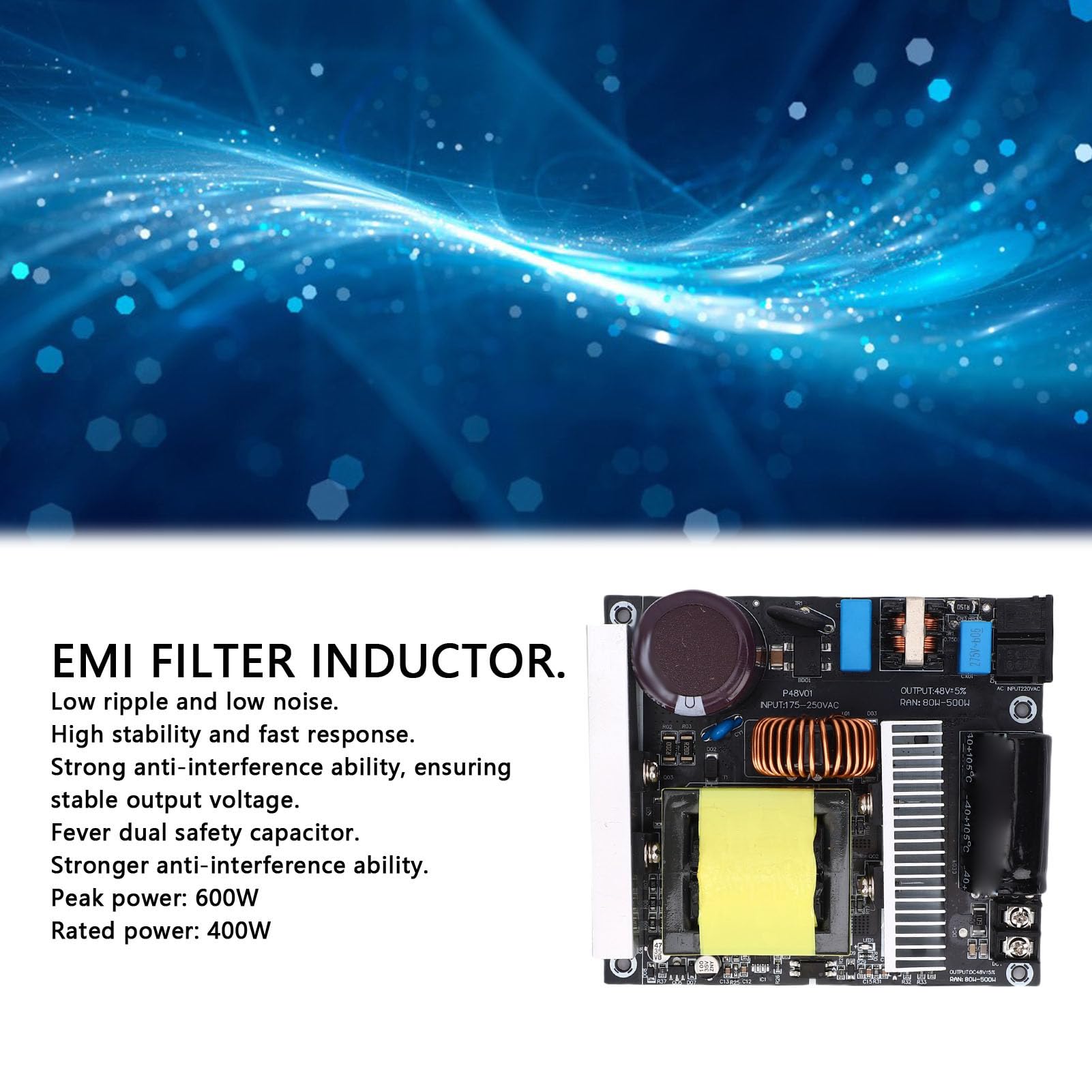 Amplificateur de Puissance 600W avec Alimentation Isolée, (Prise