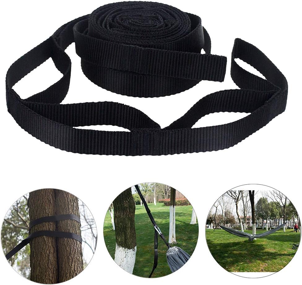 2Pcs Hammock Straps - Hammock Tree Straps Set,No Stretch Suspension System Kit,200cm Adjustable Outdoor Tree Hanging Yoga Tied Rope Belt for Camping Hiking 6