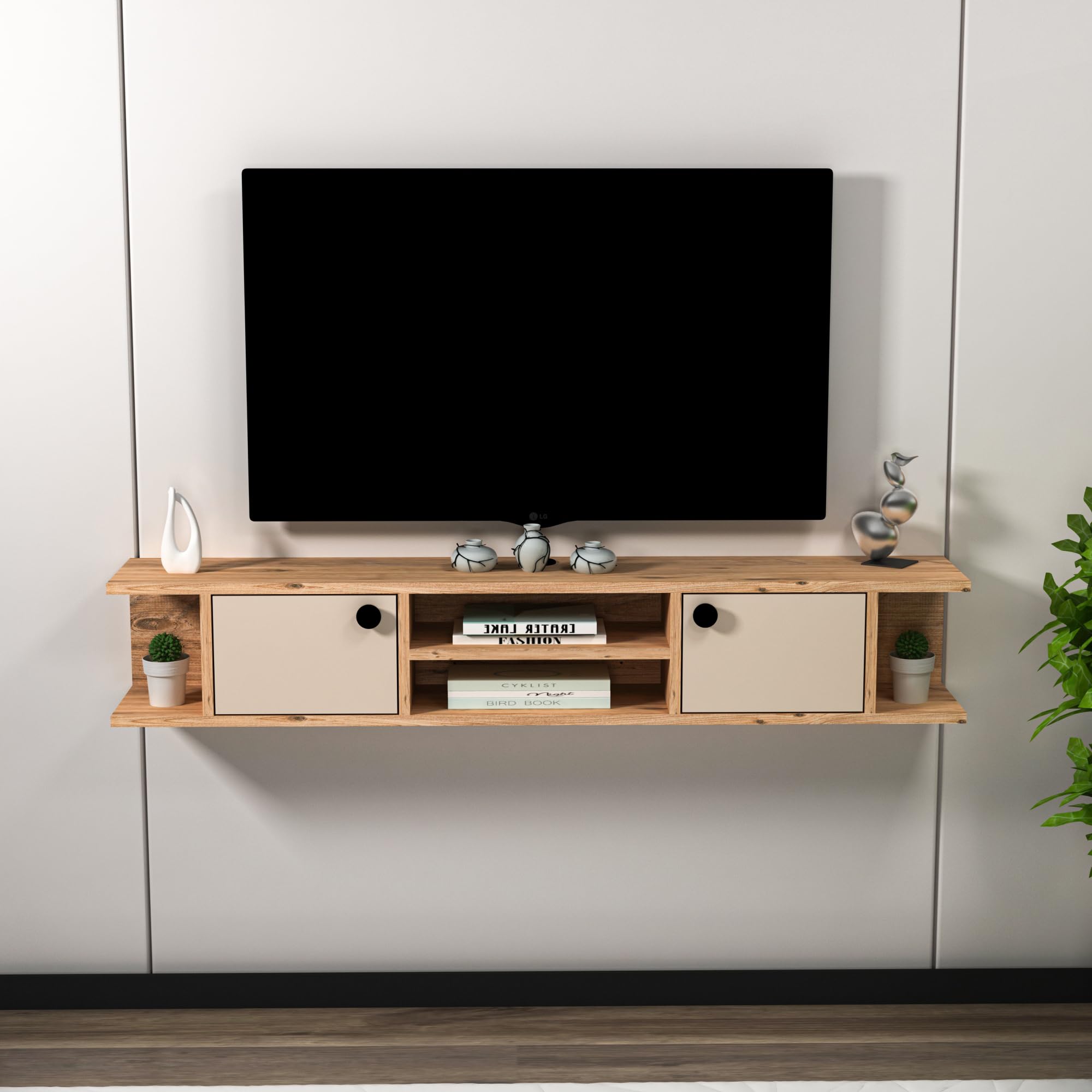 Cabinets Flat Panel Tv Wall Wall Mount 17mm Wooden LCD TV Cabinet,