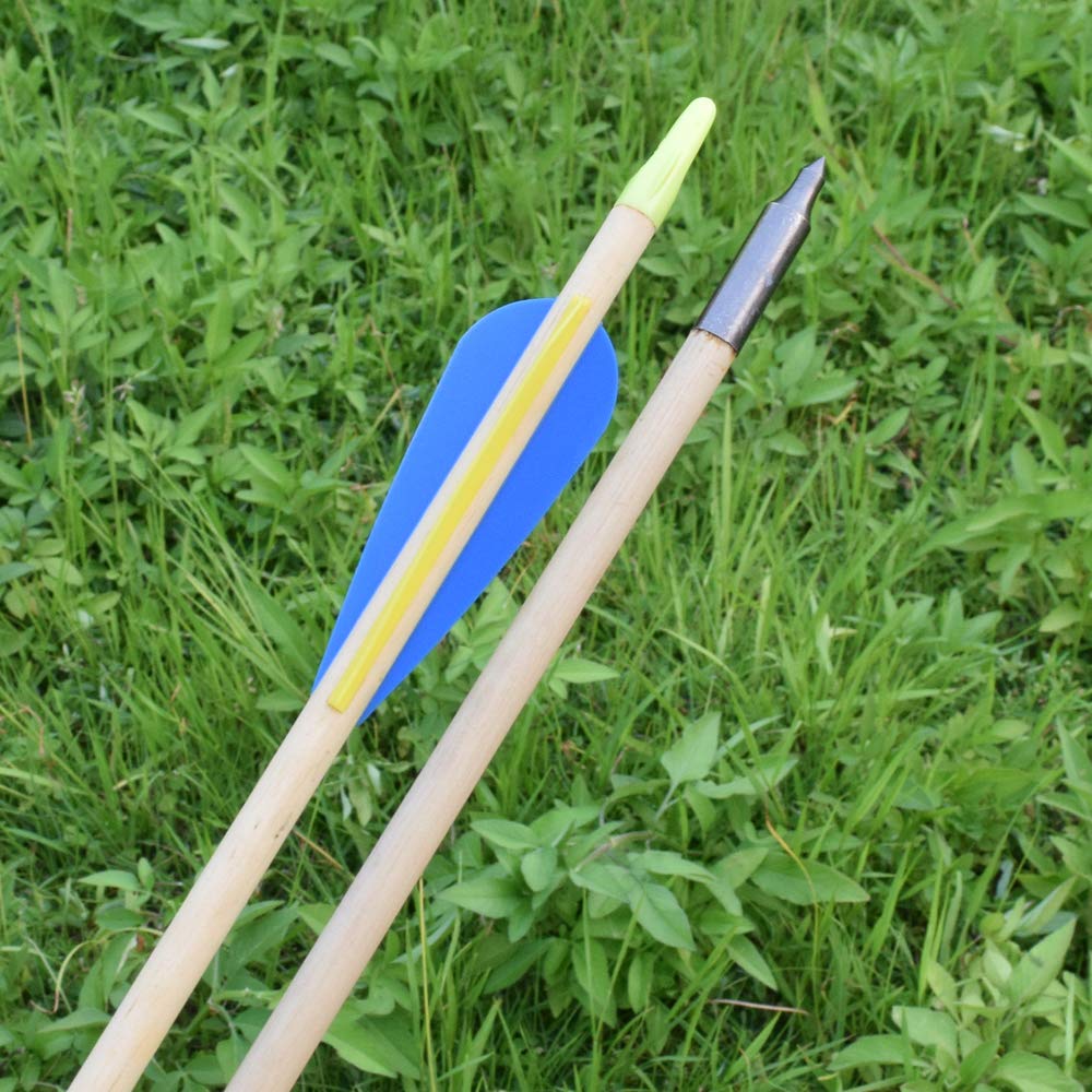 Lot de 12 flèches en bois incurvées - 28 30 32 pouces