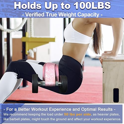Miniatura 2 de Hip Thrust Belt with 3 Resistance Bands - Adjustable Fitness Belt for Dumbbells, Kettlebells, Plates - Support Up to 100 lbs - For Glute Workouts at