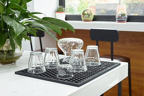 Miniatura 3 de IKAPE Tapete de secado para cafetera, tapete multifuncional con filtro de agua, fácil de limpiar, duradero, adecuado para accesorios de café y té y
