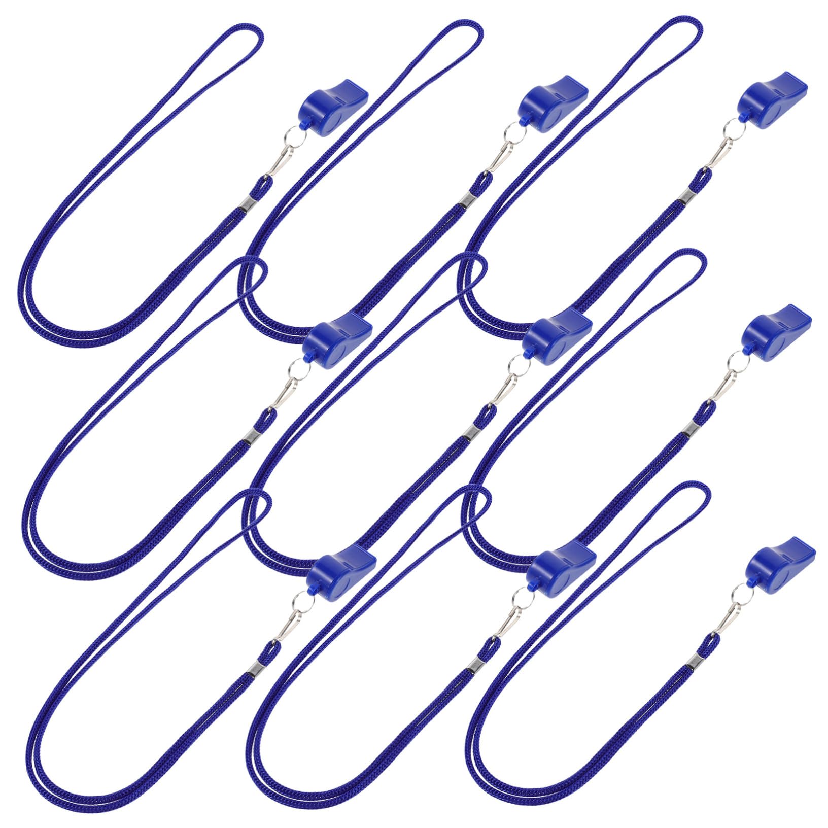 TOPBATHY Silbato de Supervivencia de Plástico Azul 36 Piezas con Cordón