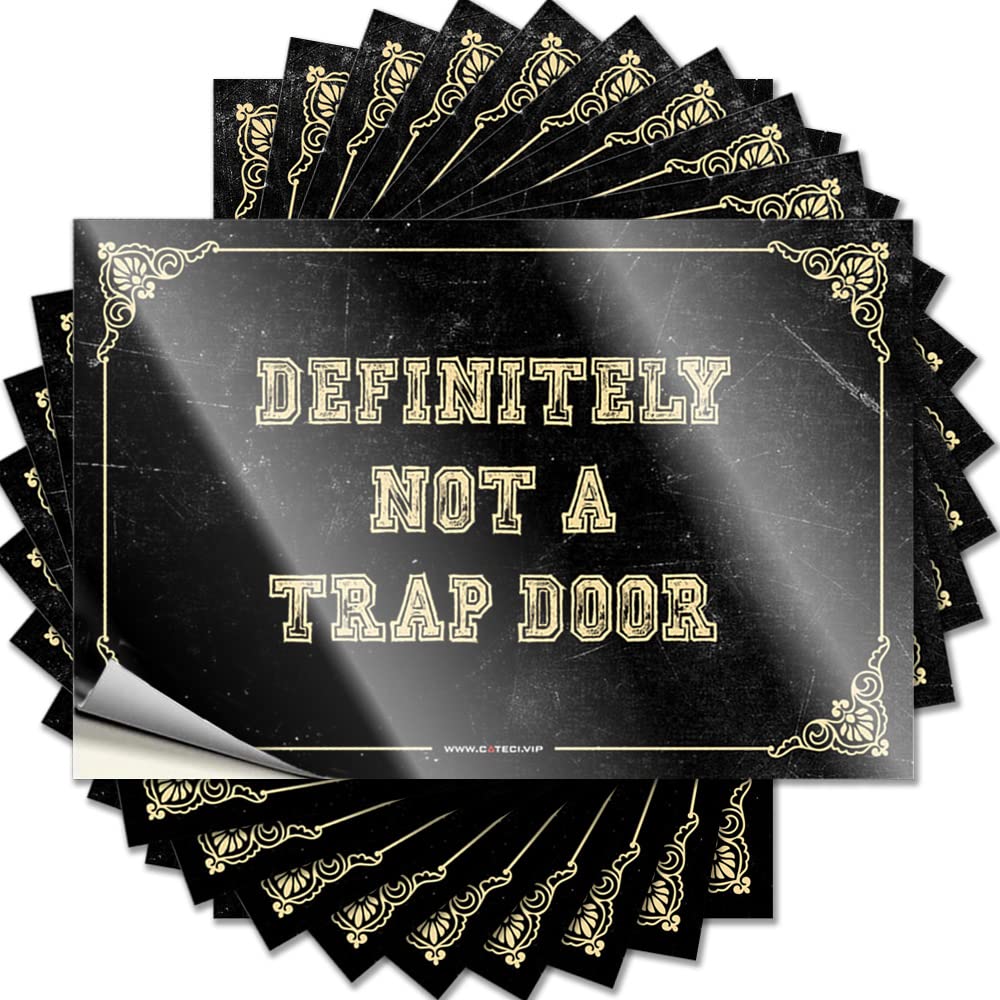 Decal Fall Decor | High Cover Definitely Not A Trap Door for Billiards(12X18CM)