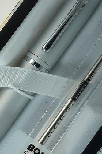 Miniatura 7 de Cross Calais Silver Satin barril característico banda media y bolígrafo de cita pulido y repuesto negro adicional