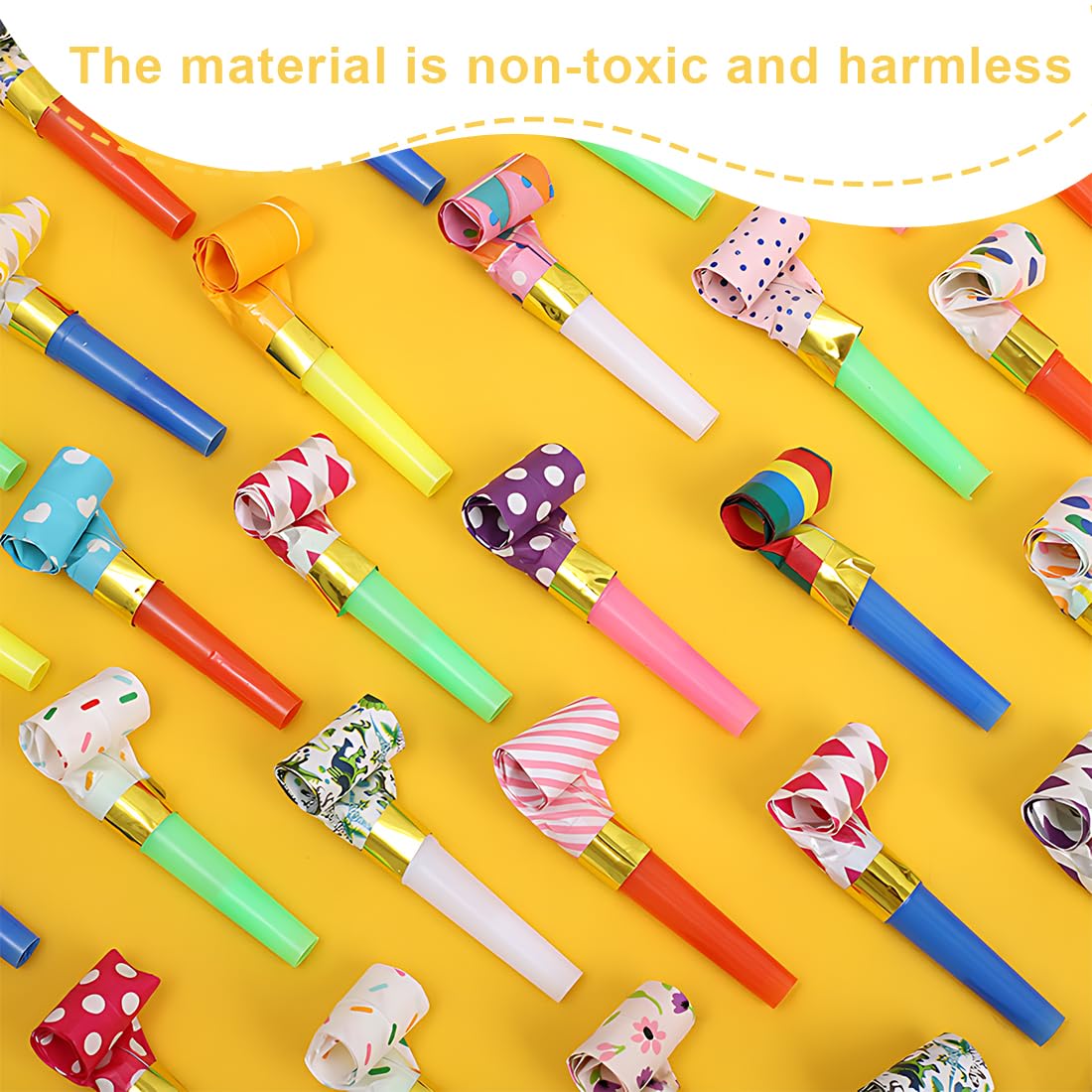 Trombette Festa 18 Pezzi Dorate - Per Compleanni, Capodanno E Carnevale - Gadget Divertenti