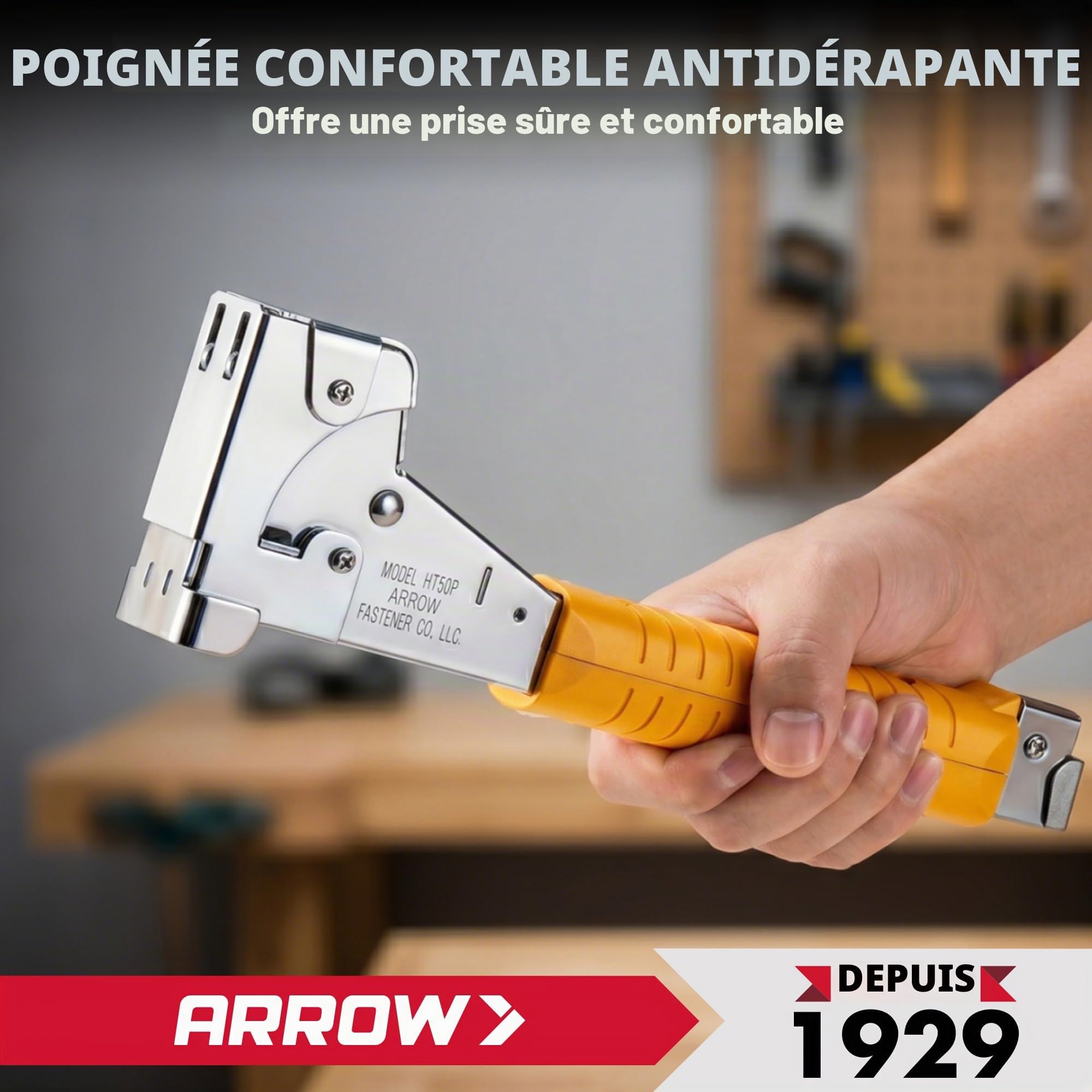 Arrow HT50 Marteau agrafeur pour travaux intensifs