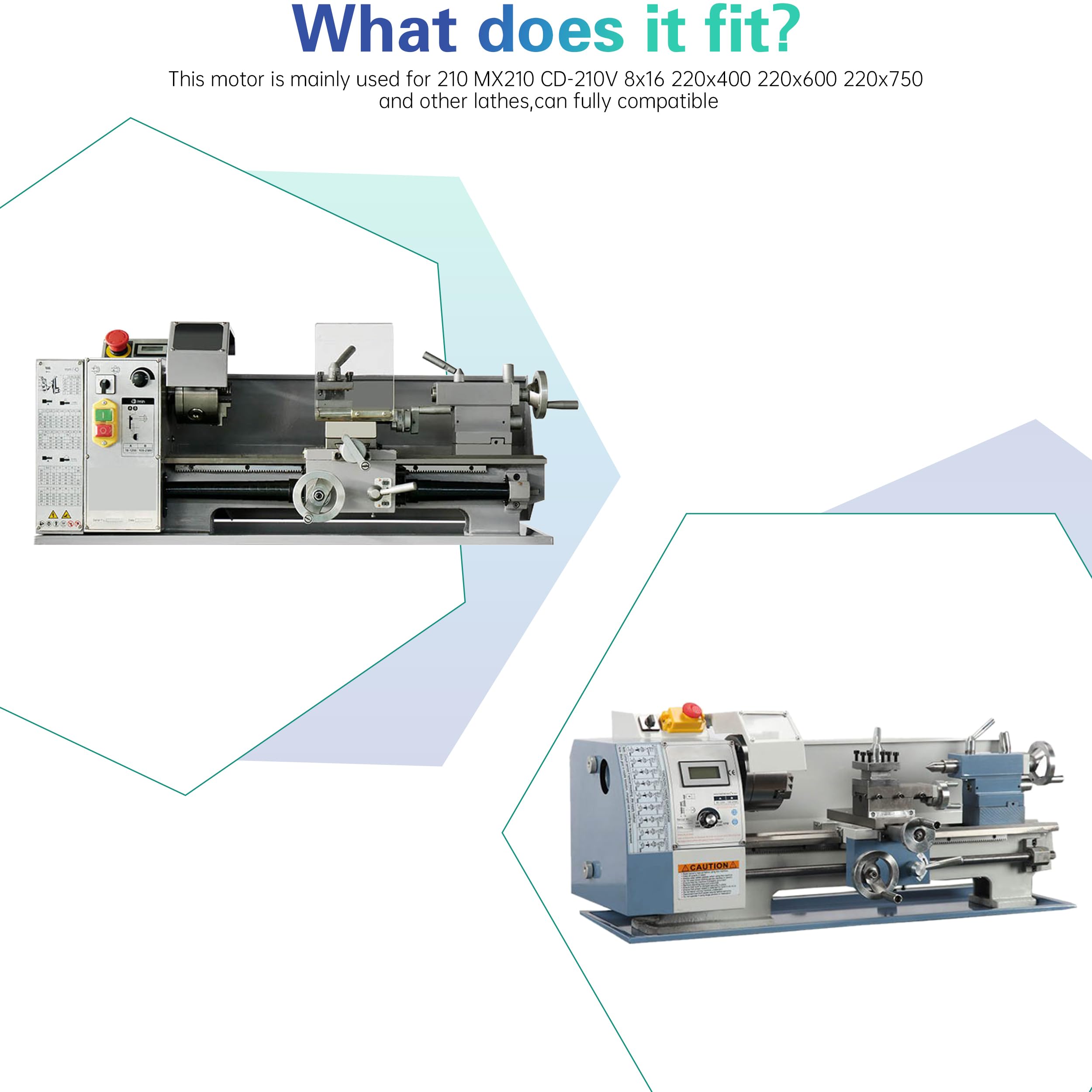 RATTMMOTOR Drehmaschinen Motor 750W 220V DC, Mini Metalldrehmaschine Spindel Motor 6000 U/min für Tischdrehmaschine CD-210V MX-210V WM210V Metallmaschinenteil