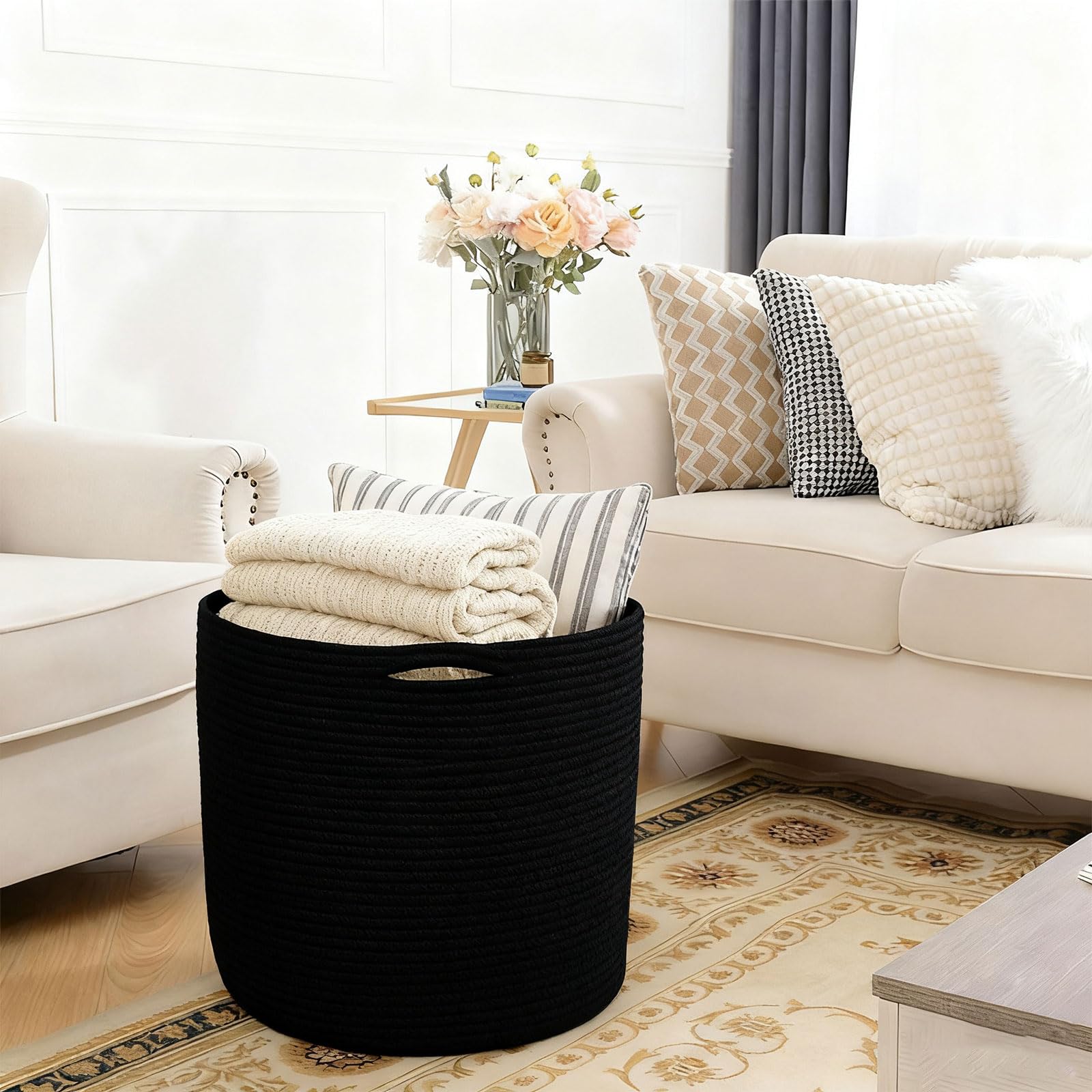 Stapelmand 1 2 3 – slim opbergen met stijl! Op zoek naar rust én sfeer in huis? Deze leuke stapelmand met opdruk 1 2 3 is niet alleen een echte eyecatcher