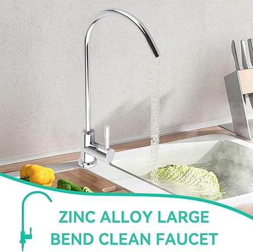 Miniatura 6 de Grifo de fregadero de cocina, grifo de barra de una sola manija, grifo de cocina de aleación de zinc con cuello de ganso giratorio de 360° grifo de
