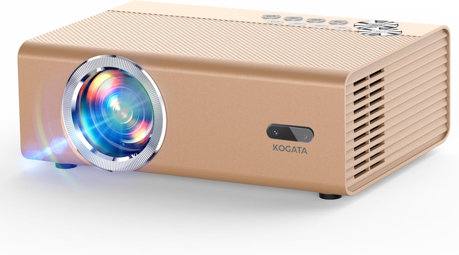 Quiet Auto Focus Projector, 6D Keystone Dolby Audio Smart Projector with WiFi 6 Bluetooth Outdoor Movie HDR10+ Khaki