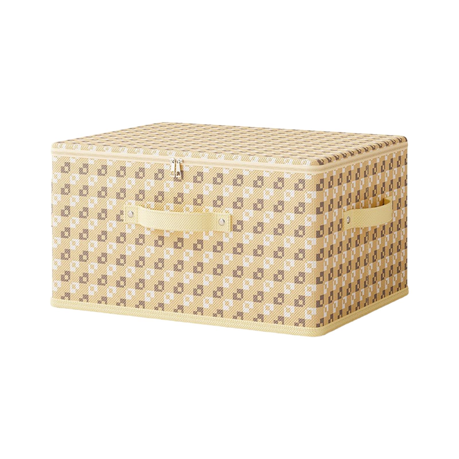 Zippered Foldable Storage Box for Clothes, Large Capacity Nonwoven with Lid & Space-Saving Design Space Saving Foldable Clothes Storage Box