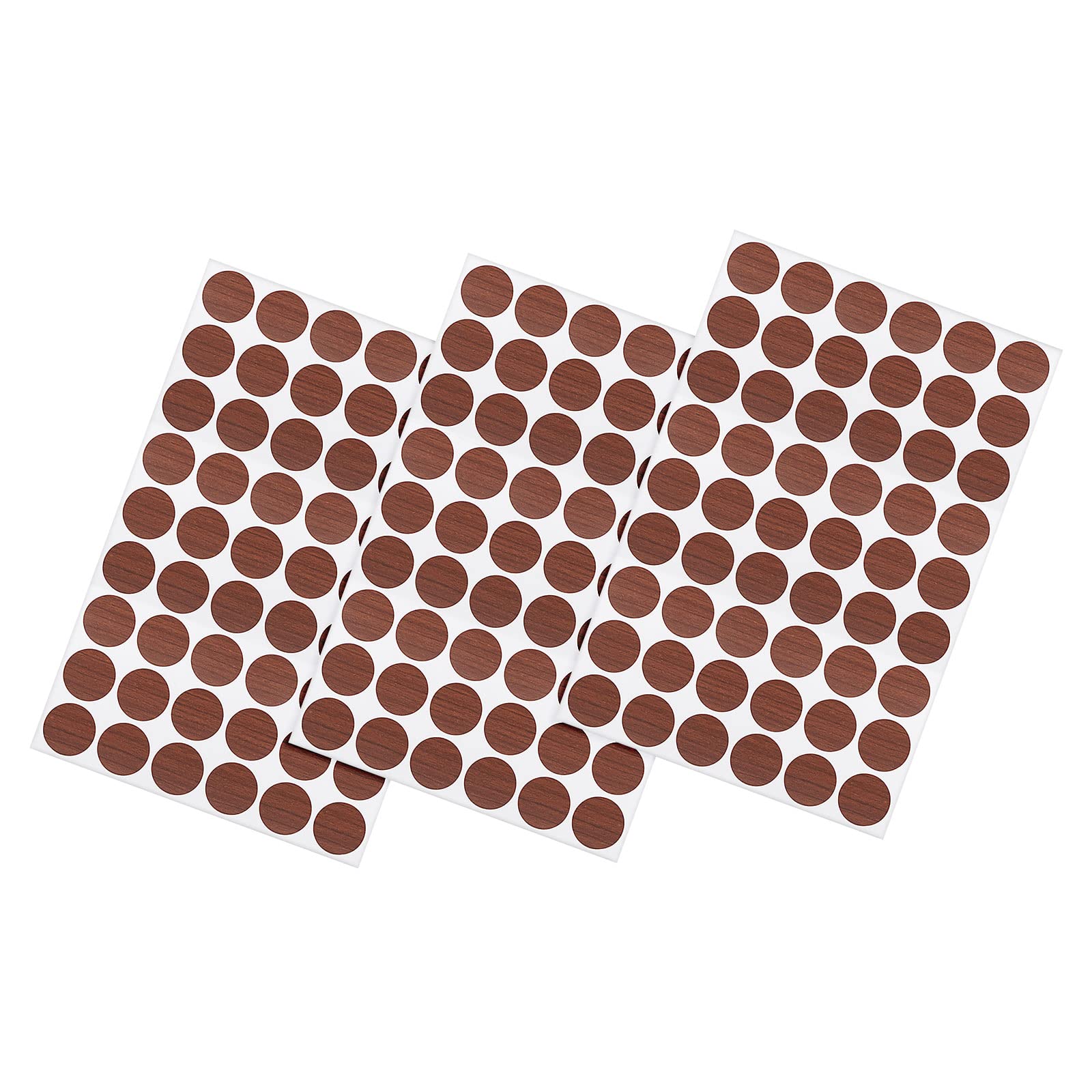 METALLIXITY Screw Hole Cover Stickers (21mm Dia) 162Pcs in 3 Sheet, PVC Shelf Peg Sealing Caps Waterproof