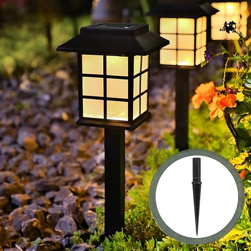 Miniatura 3 de Toddmomy Estaca de repuesto de metal para luces solares, estacas de luz solar LED al aire libre para jardines, patio, camino, césped, lámparas de