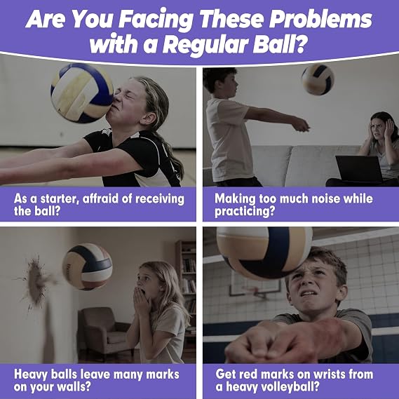 Soft Indoor Volleyballs for Girls Youth Beginners Trainer Fabric Light First Learning Volleyballs Safe Quiet Practicing Inside the House Birthday Easter Gifts