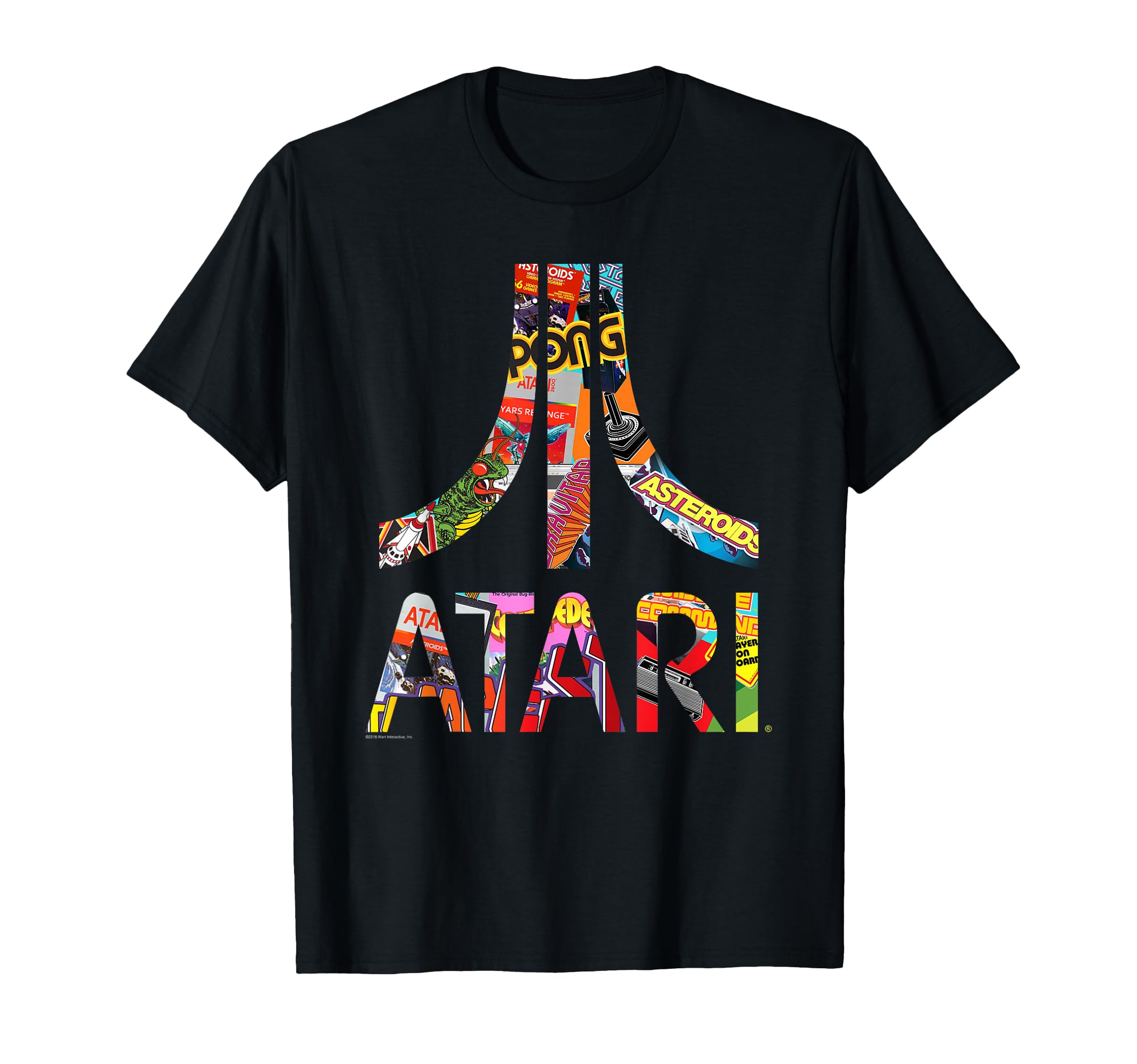 Atari Colorful Logo Collage Vintage Video Game T-Shirt