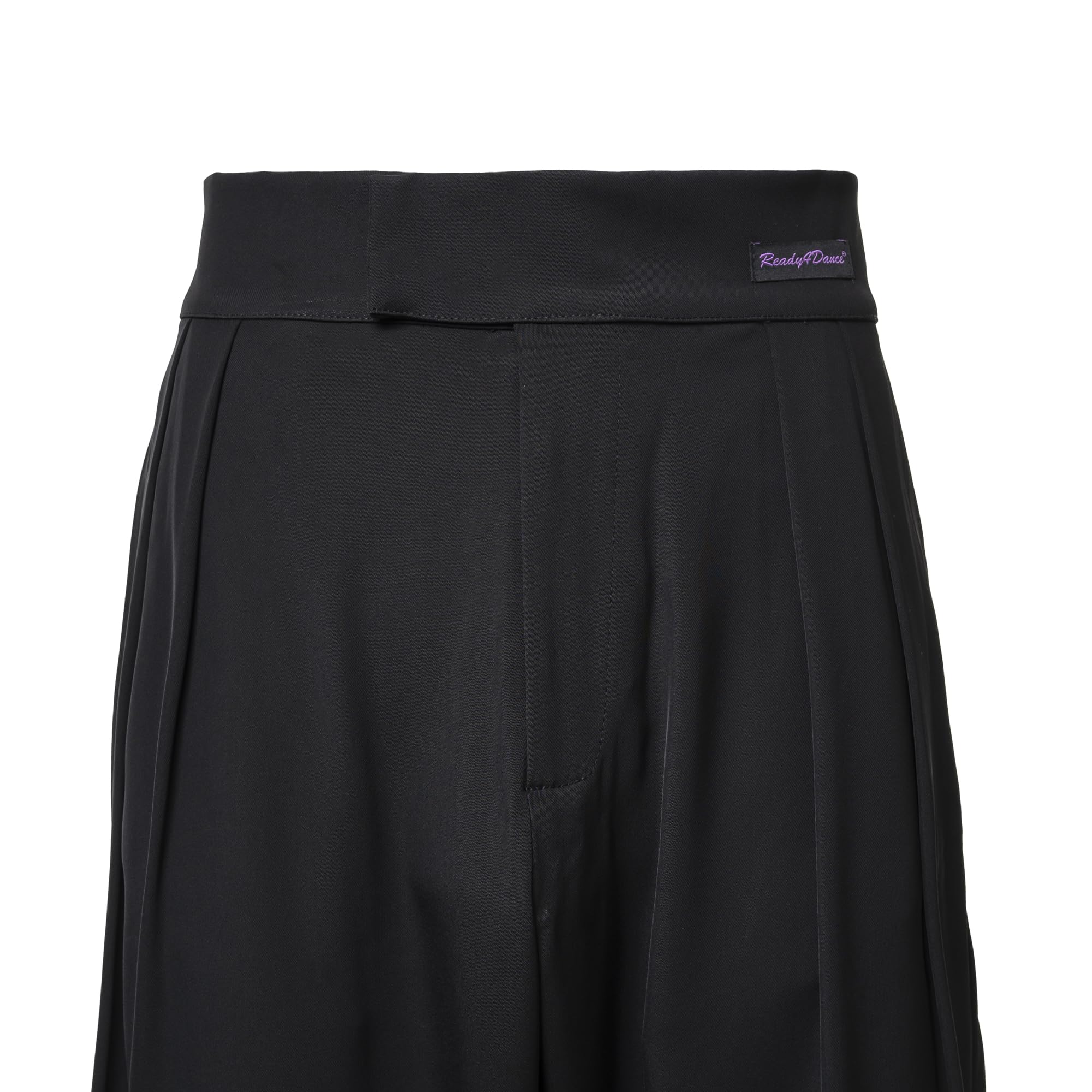 Pantalone Tampico Uomo Latino Americano a Vita Alta, Nero, Ampio Volume con 2 Pieghe, Tasche Laterali, Taglio Slim alla Caviglia,Taglia XS a XL, Retro