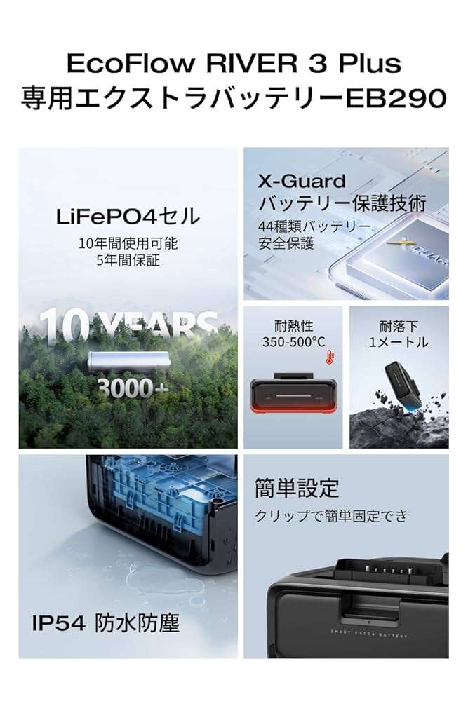 【新品】Ecoflow  3 Plus・エクストラバッテリーEB290 ecoflow_r3plus-eb290