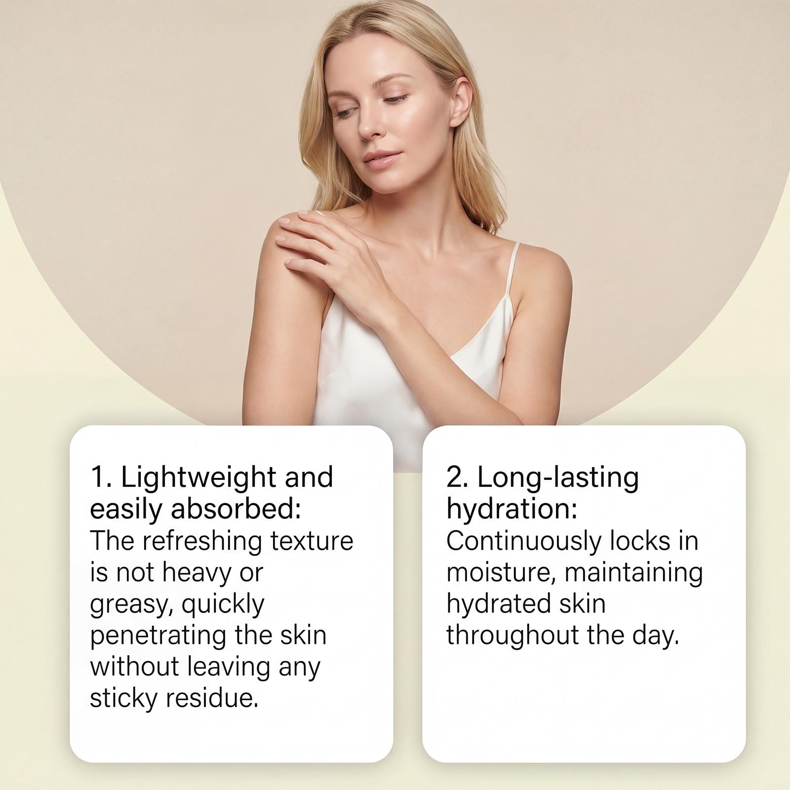 Siero Corpo all'Acido Ialuronico, un siero corpo leggero e idratante, ideale per pelli secche. Si assorbe rapidamente e idrata senza ungere, perfetto per la cura quotidiana.