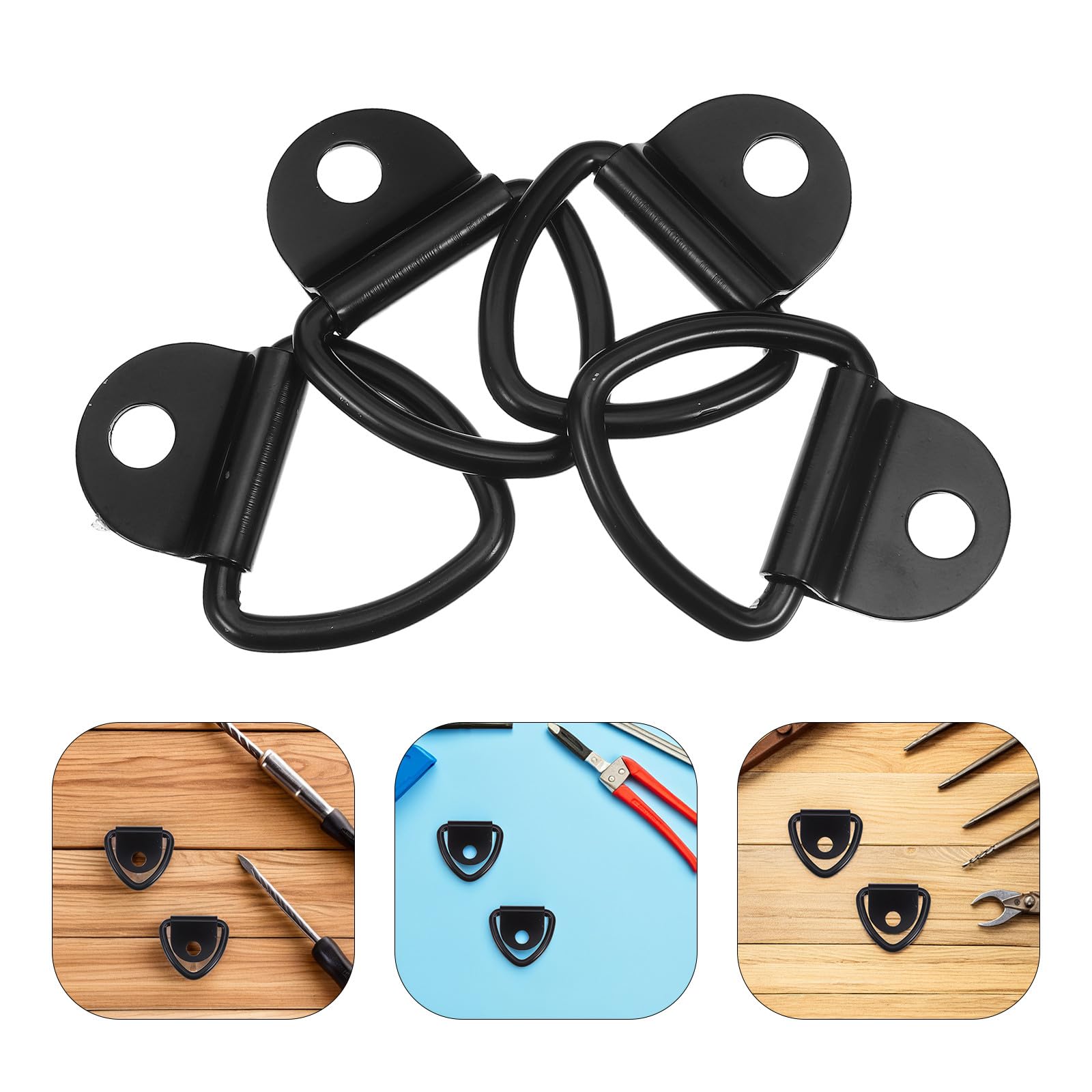 Ganci di Traino Zincati a d 10 MM Set 4 Pezzi Ancoraggi per Rimorchi e Camion Accessori per Fissaggio Carico su Auto Camper e Atv Resistente alle Intemperie Uso Esterno