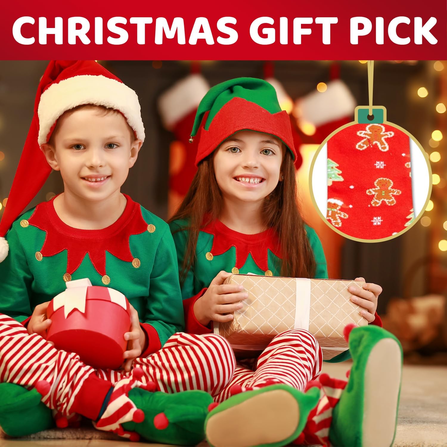 HAPPYPOP Christmas Socks for Kids - Secret Santa Gifts Holiday Sock for Teen Boy Girl 4 Pack - Image 7