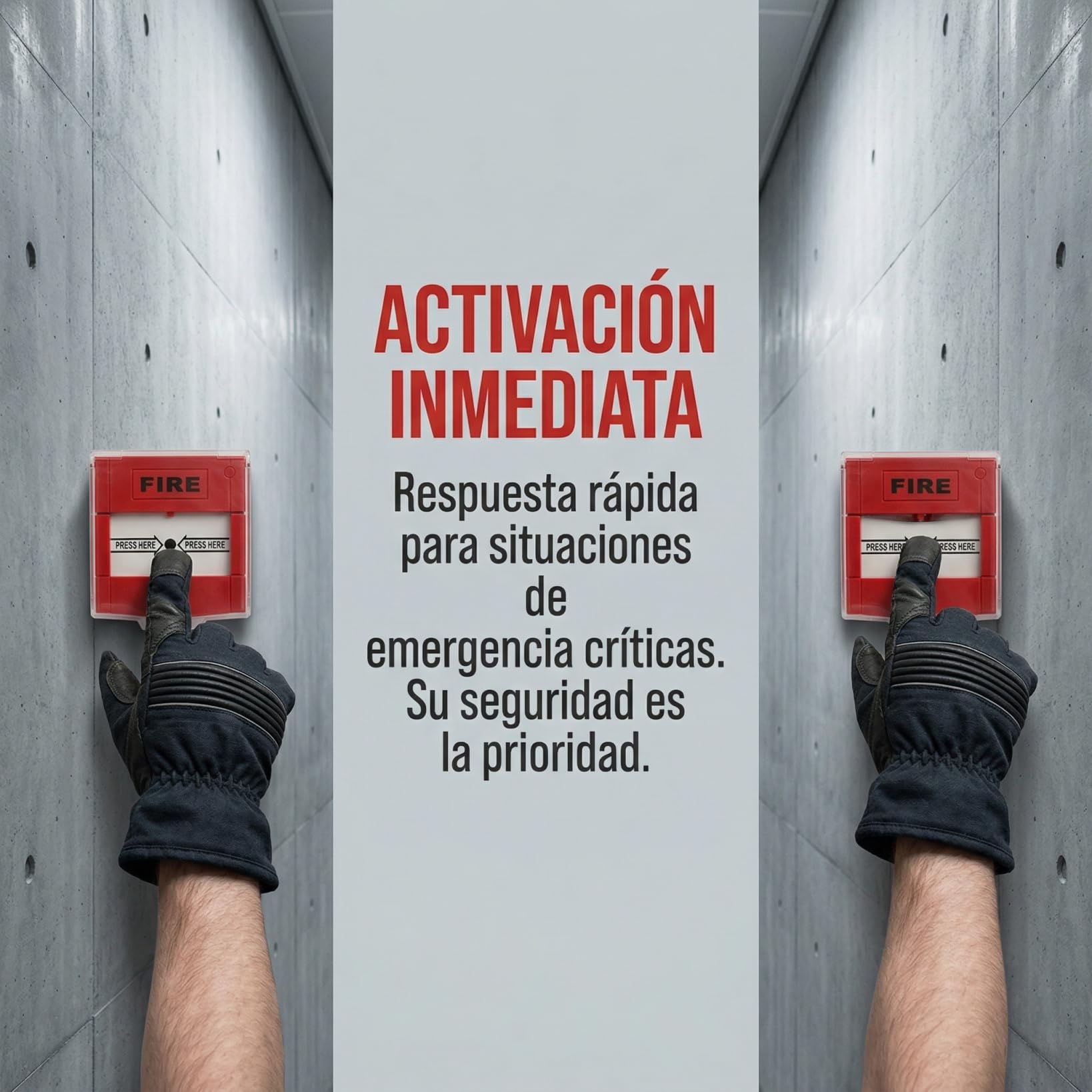 iplusmile Botón De Alarma Contra Incendios Rojo, Reiniciable, Resistente Intemperie, Para Montaje En Pared, Punto De Llamada De Emergencia y Prueba De Emergencia Contra Incendios