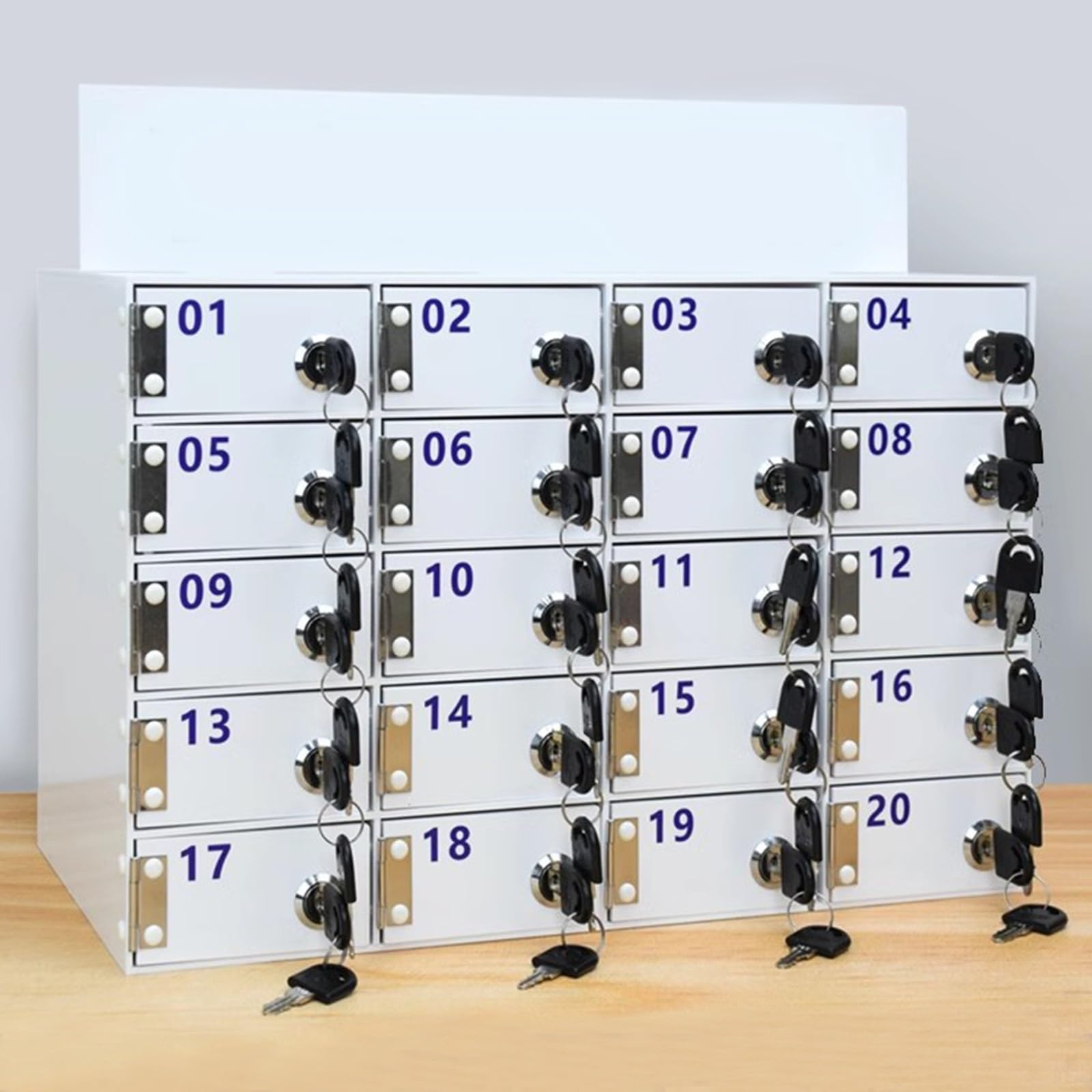 Armadietto di archiviazione per telefono cellulare a 20 slot per scuole e ufficioSecure Employee Mobile Phone Locker & Organizer per fabbriche aziende e luoghi di lavoro