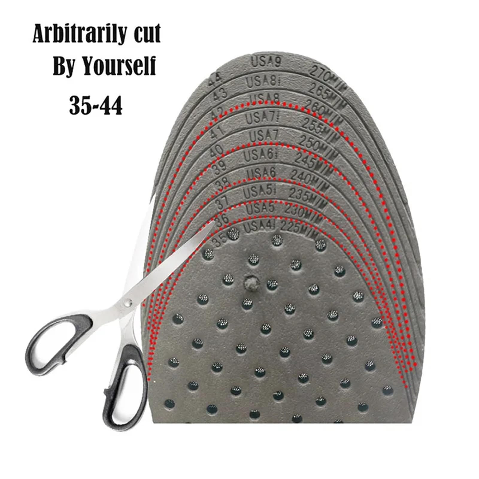 Plantillas Altura Hombre Plantilla for aumentar la altura de 3 a 9 cm con cojín aire, soporte for zapatos más altos, almohadilla absorbente ajustable(Full pad Height 9cm)